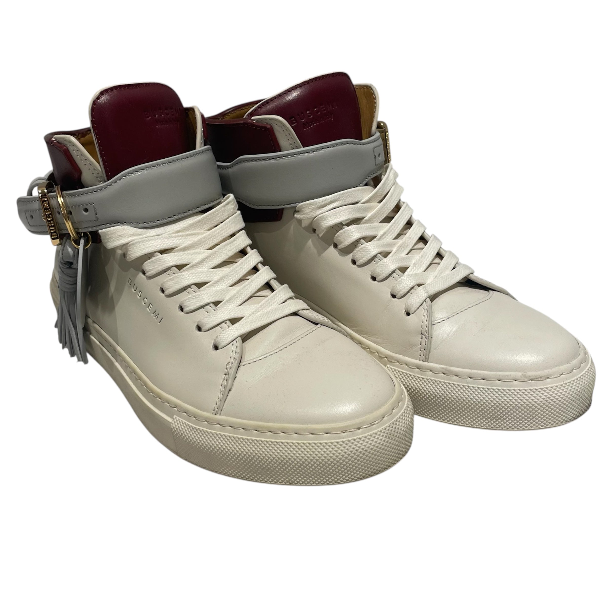 BUSCEMI/Hi-Sneakers/US 7.5/Leather/CRM/Buscemi 100mm Tassel view 1