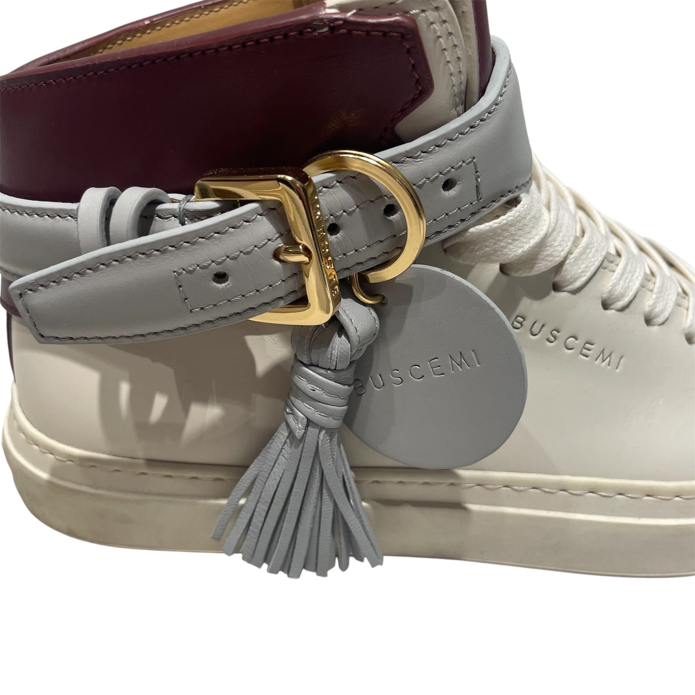 BUSCEMI/Hi-Sneakers/US 7.5/Leather/CRM/Buscemi 100mm Tassel view 4