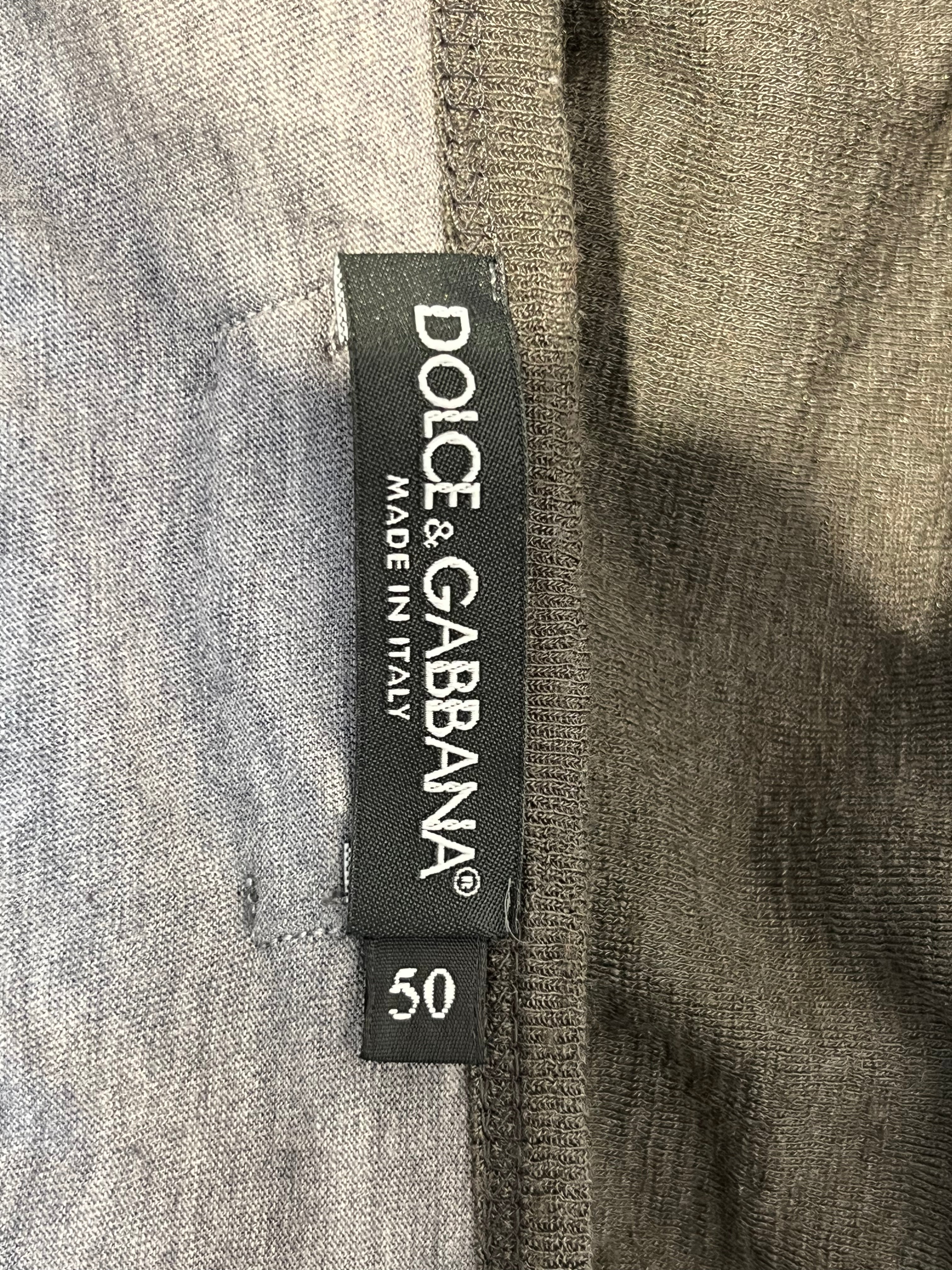 DOLCE&GABBANA/LS T-Shirt/50/Wool/GRY/double layer view 3