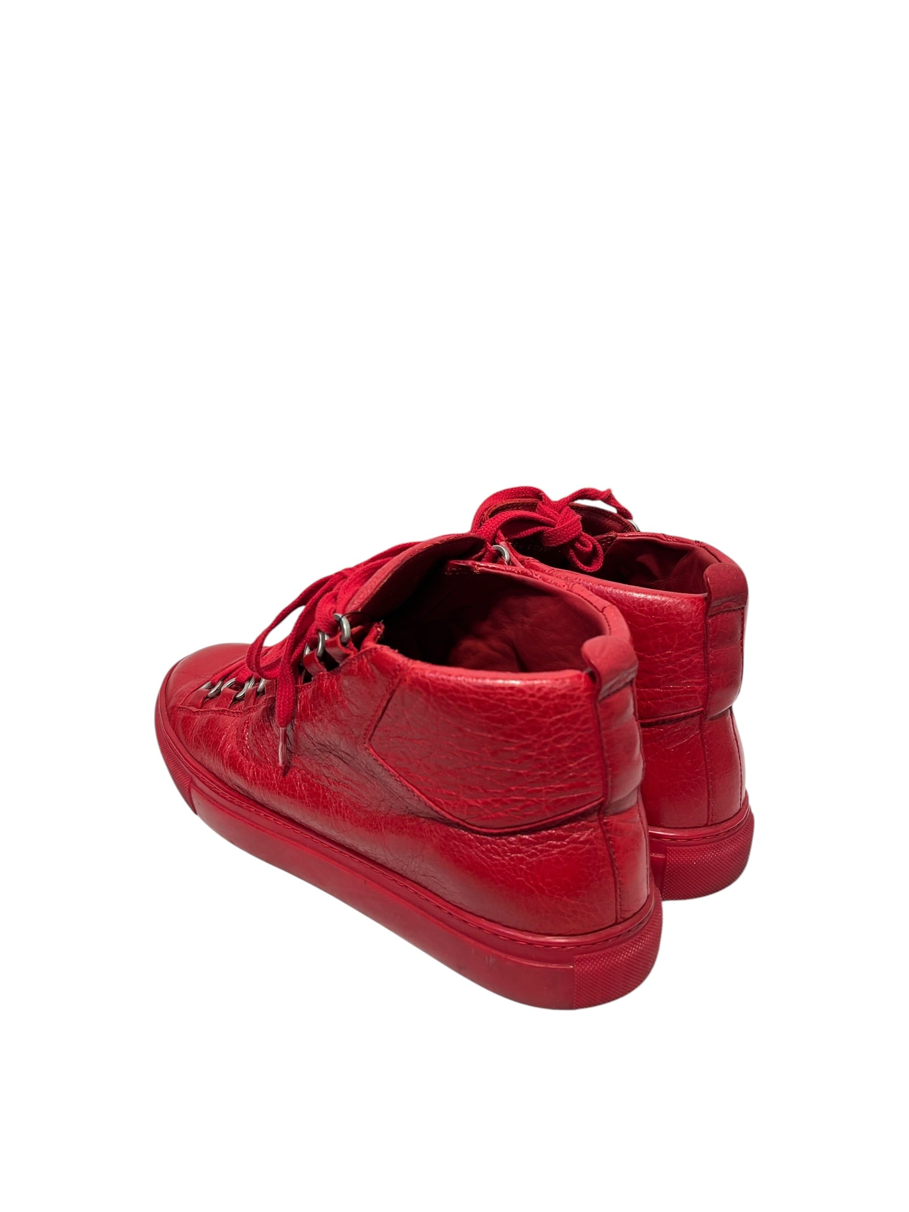 BALENCIAGA/Hi-Sneakers/US 9/Leather/RED/ARENA HIGH TOP view 2