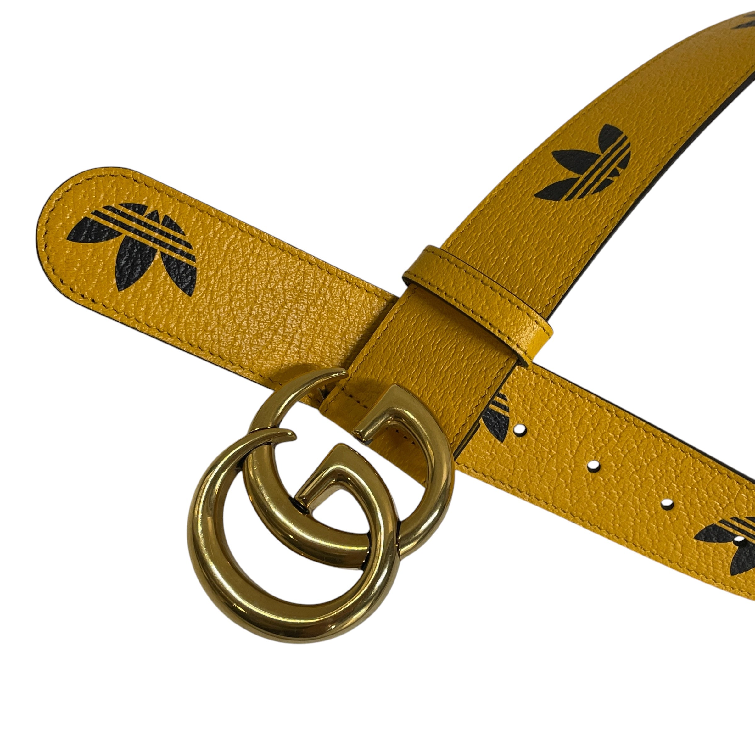 GUCCI/adidas/Belt/Monogram/YEL/double g view 2