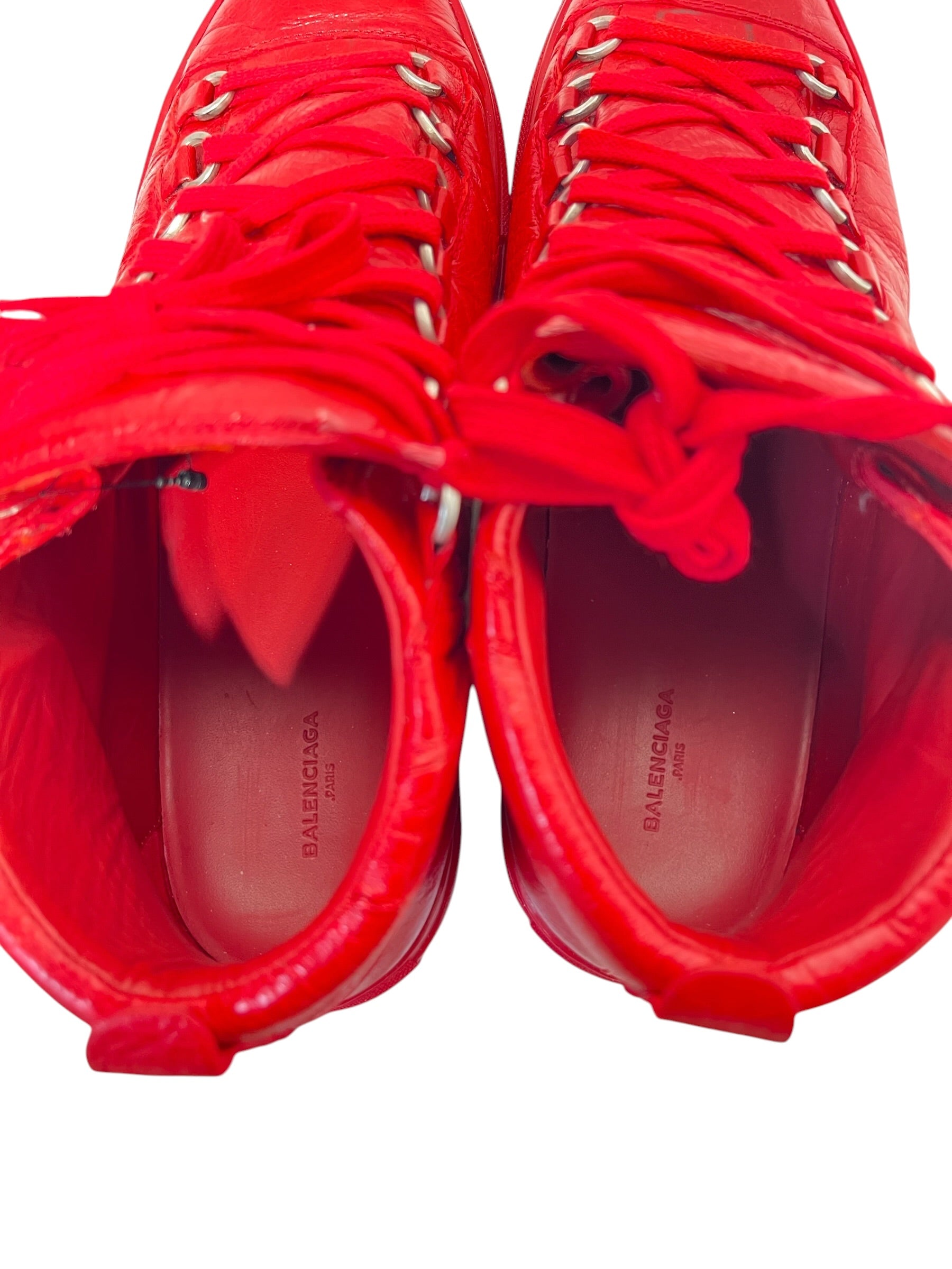BALENCIAGA/Hi-Sneakers/US 9/Leather/RED/ARENA HIGH TOP view 3