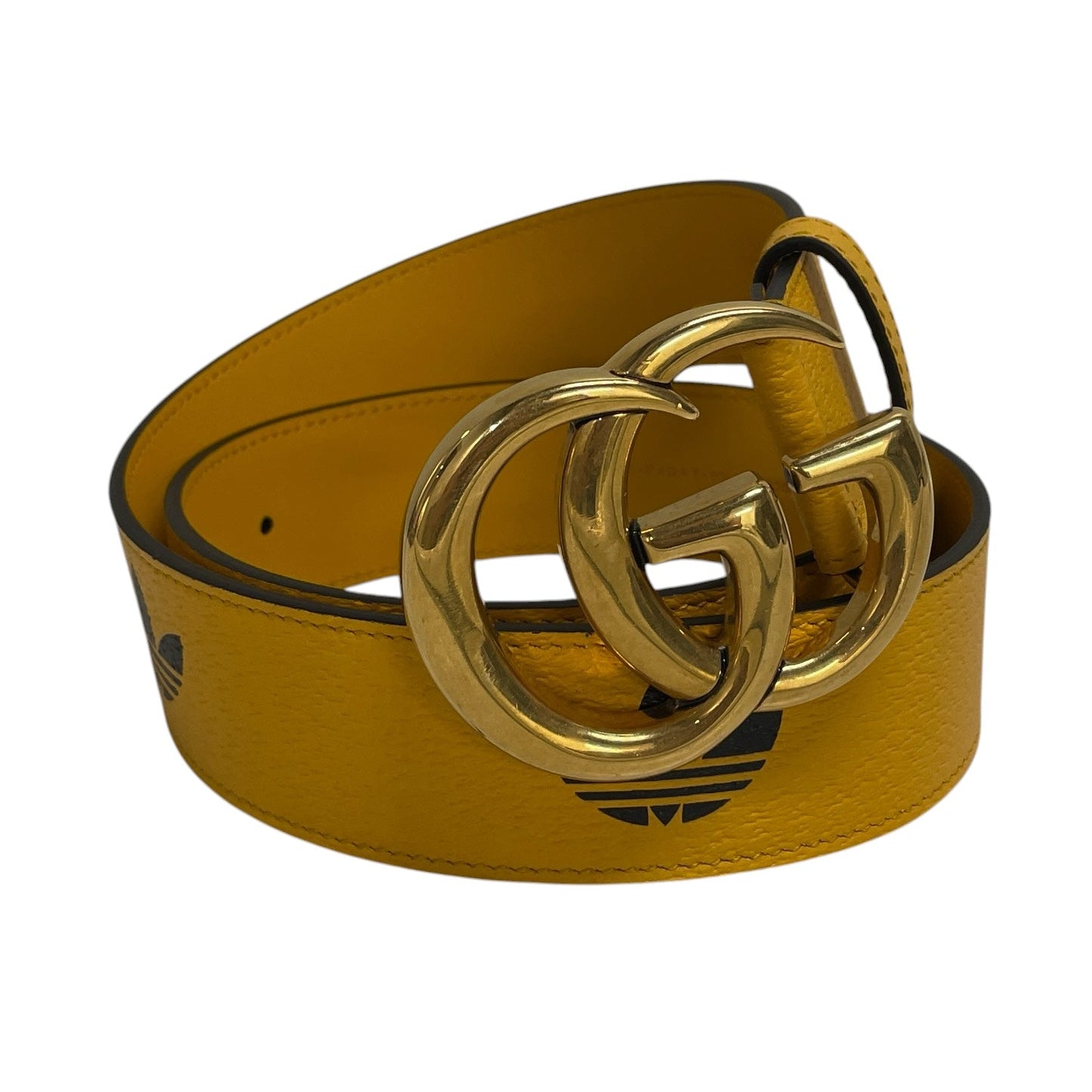 GUCCI/adidas/Belt/Monogram/YEL/double g view 1