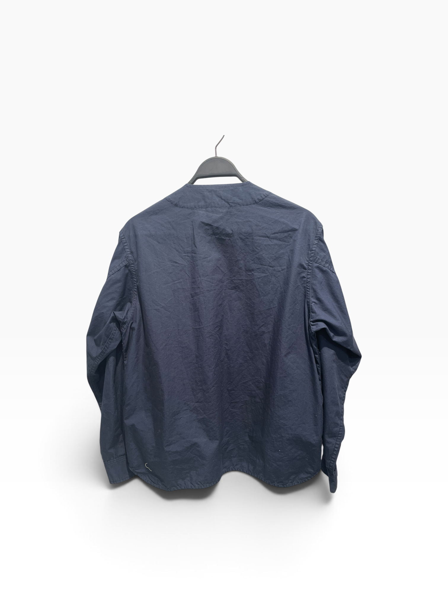 SASSAFRAS/Jacket/S/Cotton/NVY/Colarless double chest pocket view 2