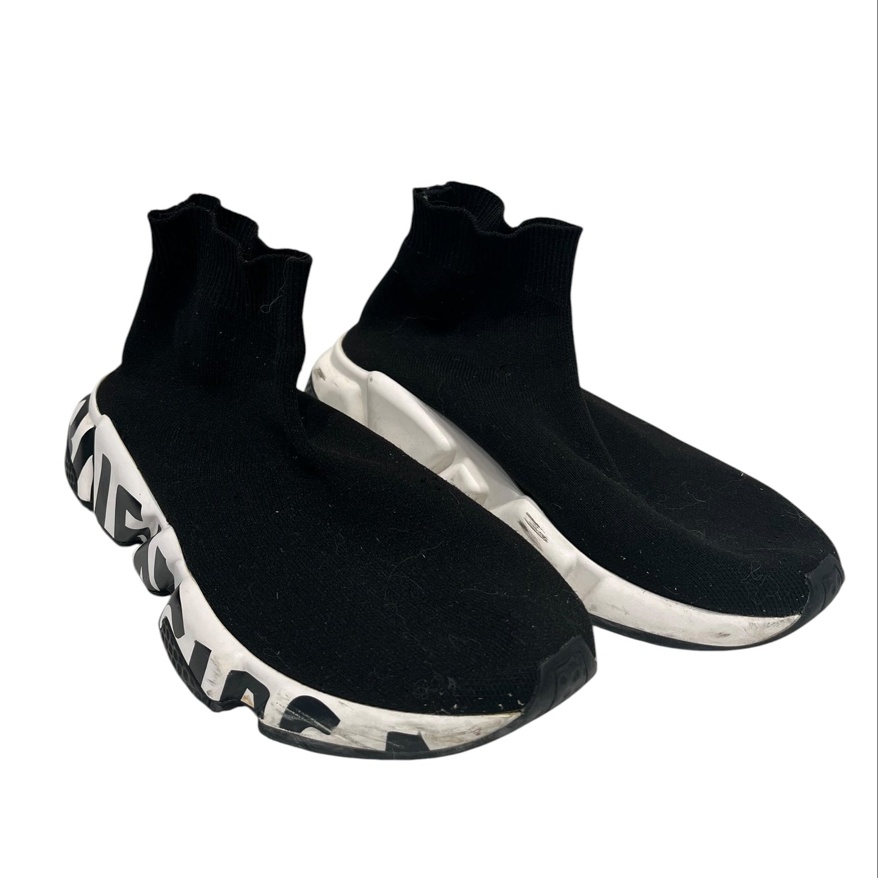 BALENCIAGA/Hi-Sneakers/US 7/Cotton/BLK/ view 1