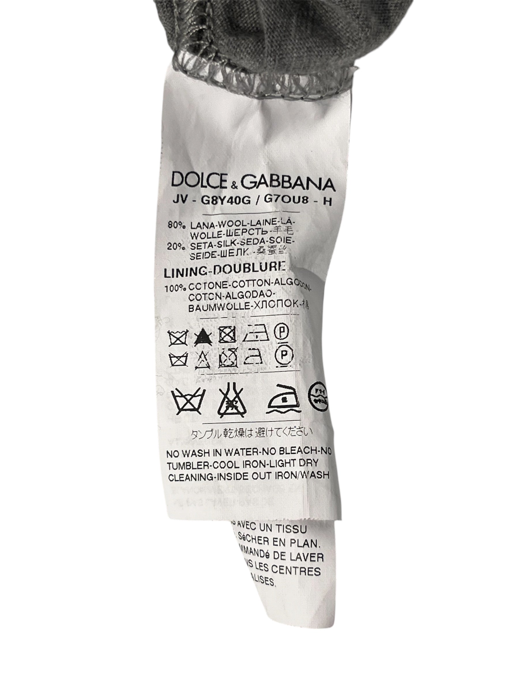 DOLCE&GABBANA/LS T-Shirt/50/Wool/GRY/double layer view 4
