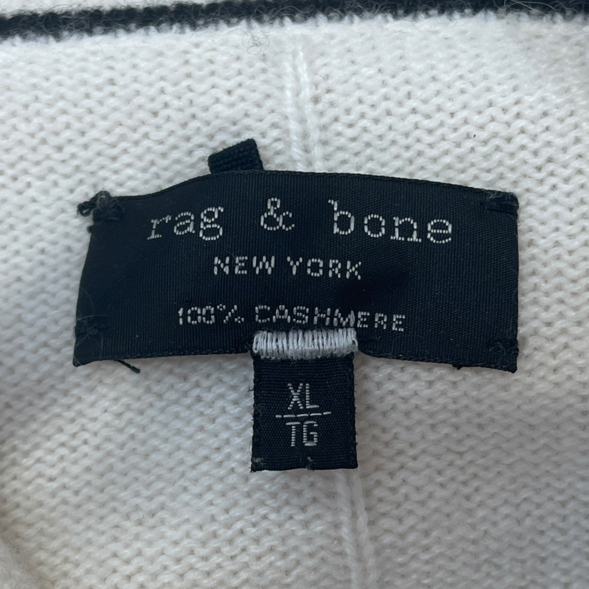 rag & bone/Sweater/XL/Cashmere/CRM/quarter button up collar view 3