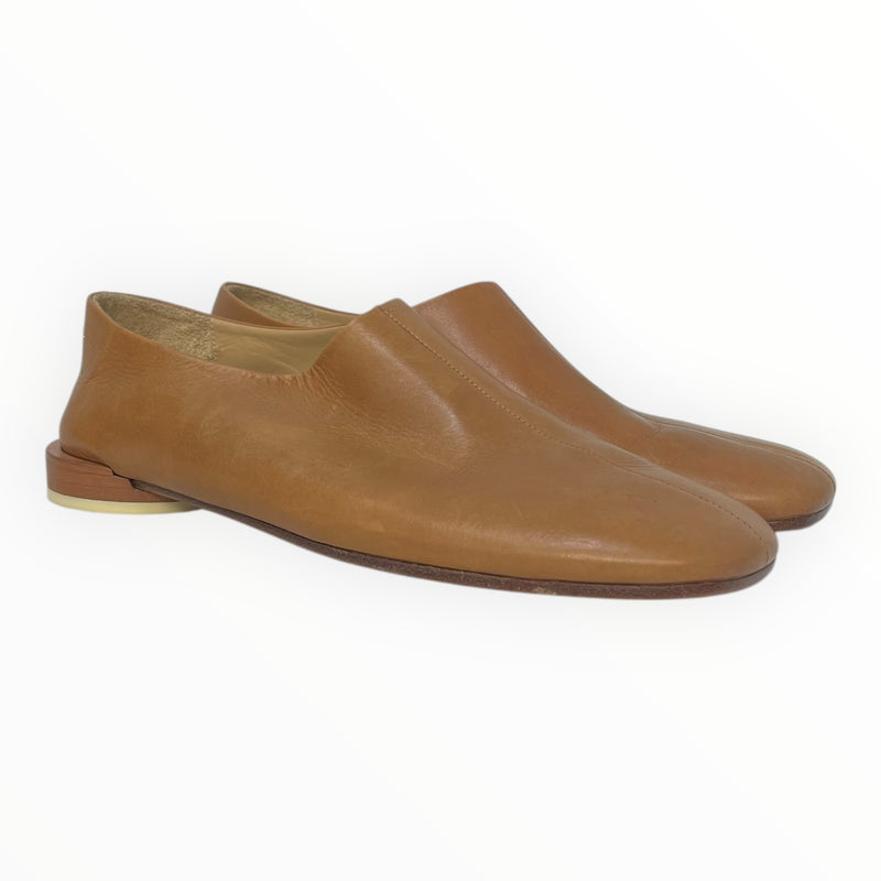 MM6/Dress Shoes/EU 41/Leather/BRW/SLIP-ON/6 ON BTTM OG HEEL