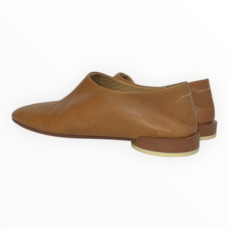MM6/Dress Shoes/EU 41/Leather/BRW/SLIP-ON/6 ON BTTM OG HEEL