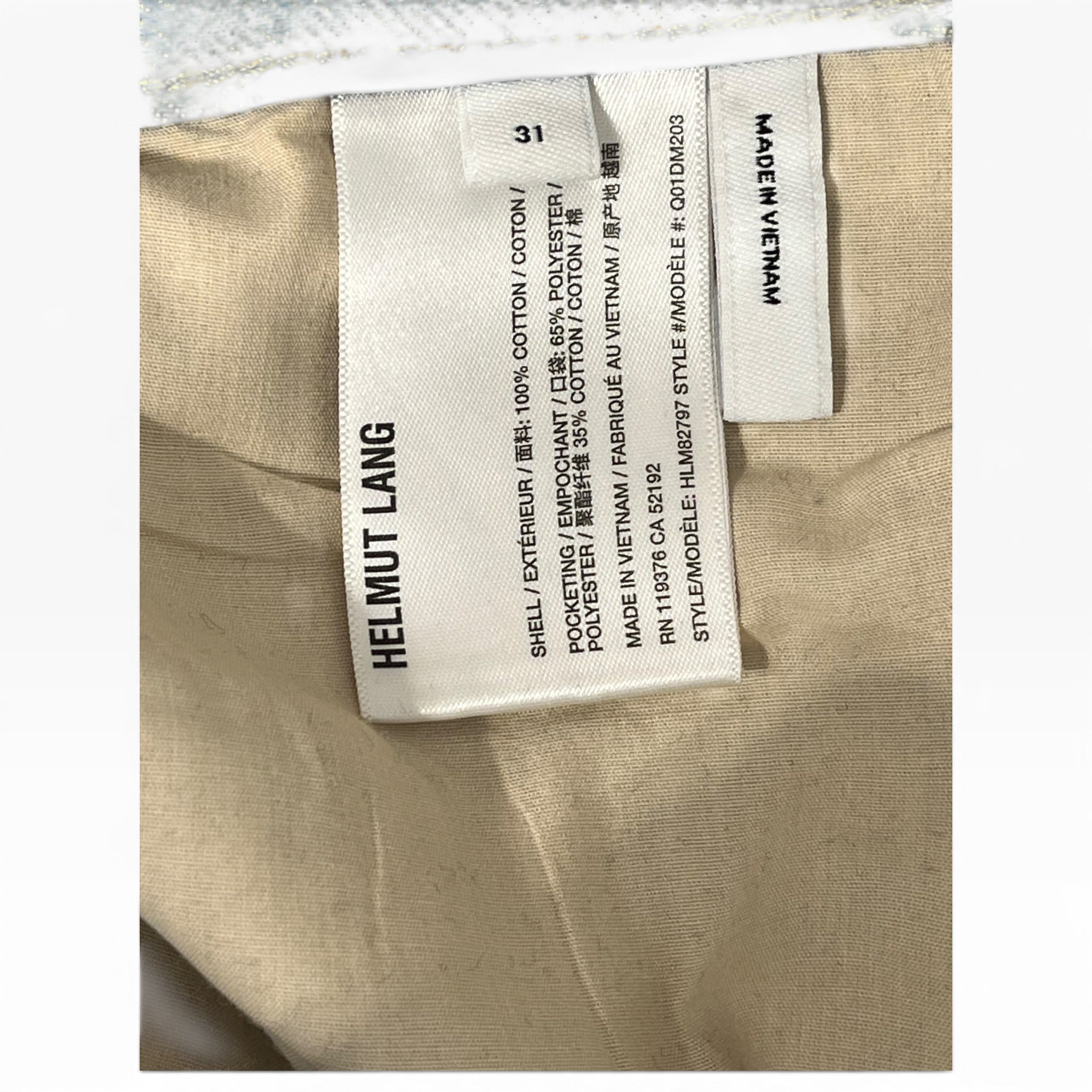 Helmut Lang/Pants/31/Denim/BLU/HELMUT LANG JEANS BLK BACK TAG view 5