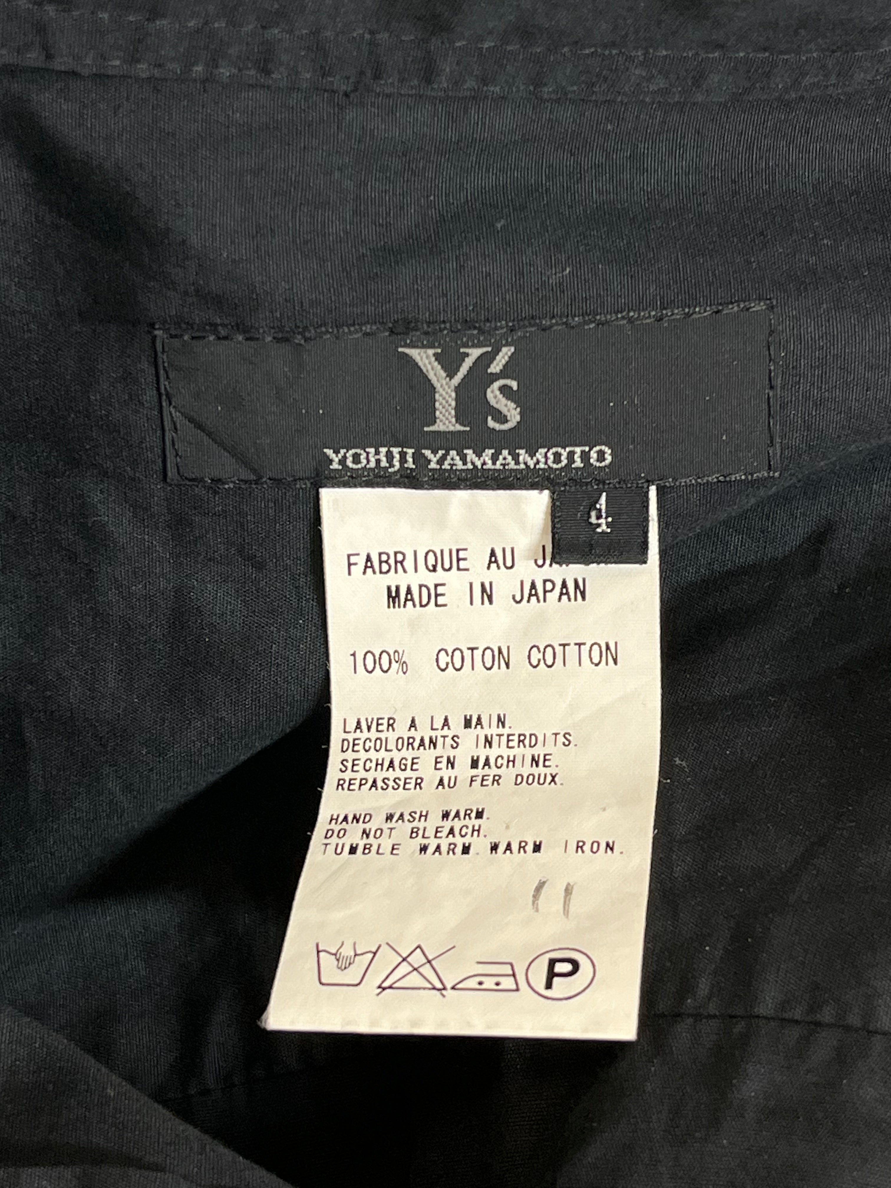 Y's/SS Shirt/4/Cotton/BLK/ye-b02-001 view 3