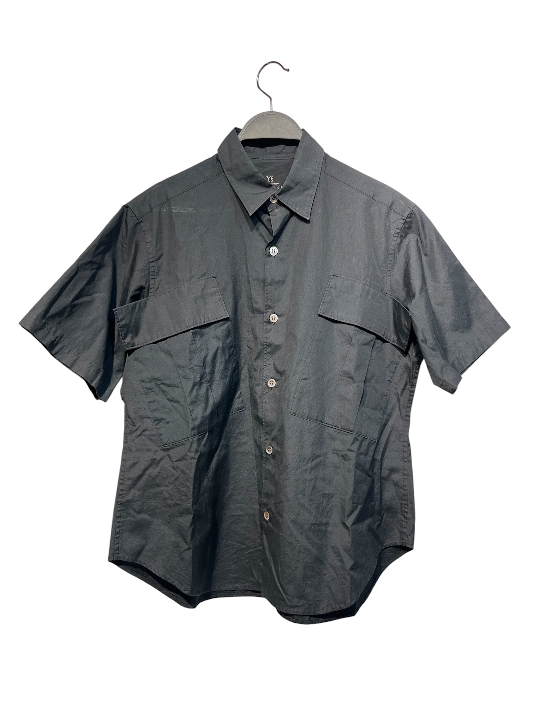 Y's/SS Shirt/4/Cotton/BLK/ye-b02-001 view 1