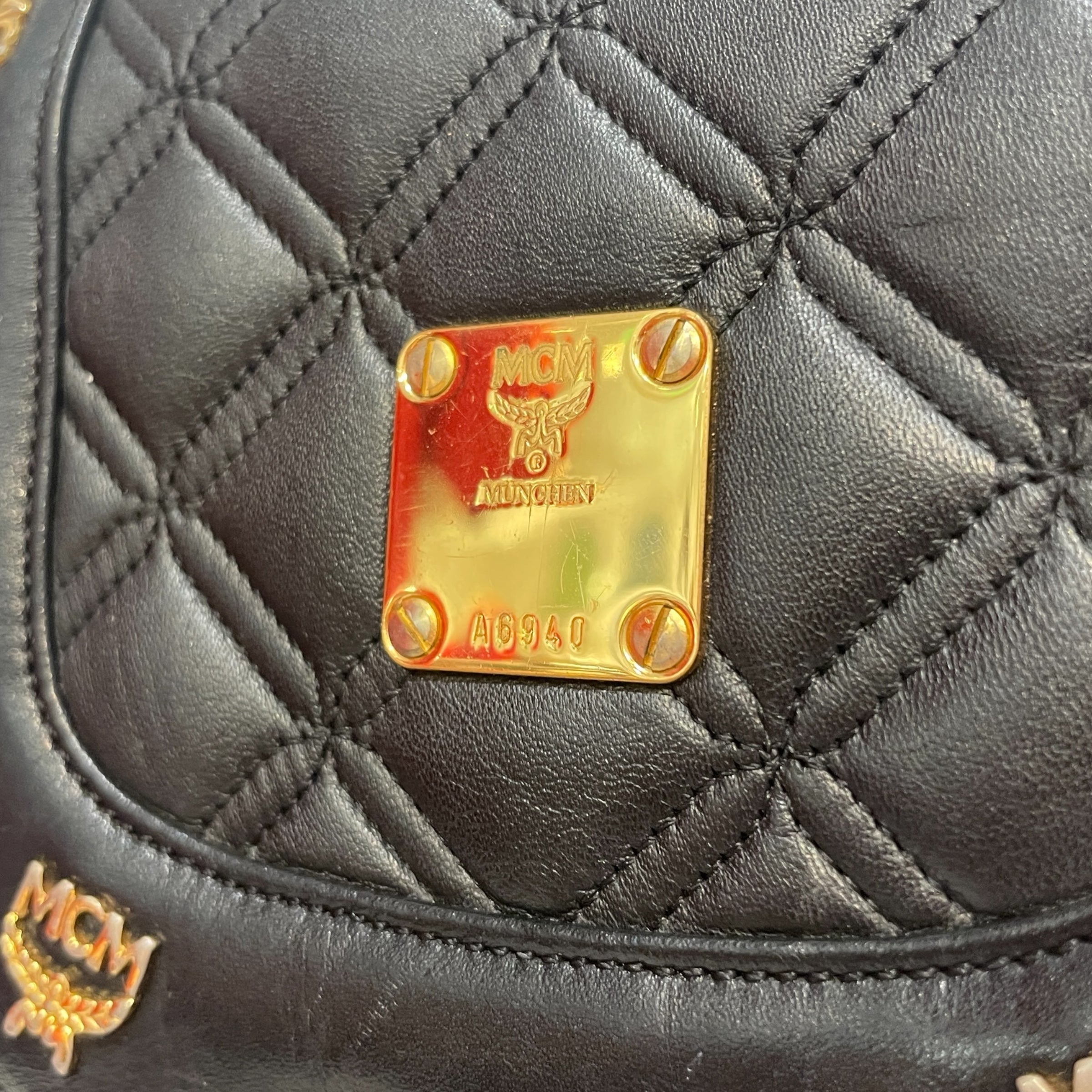 MCM/Backpack/Leather/BLK/Munchen Vintage Quilted Bag view 4