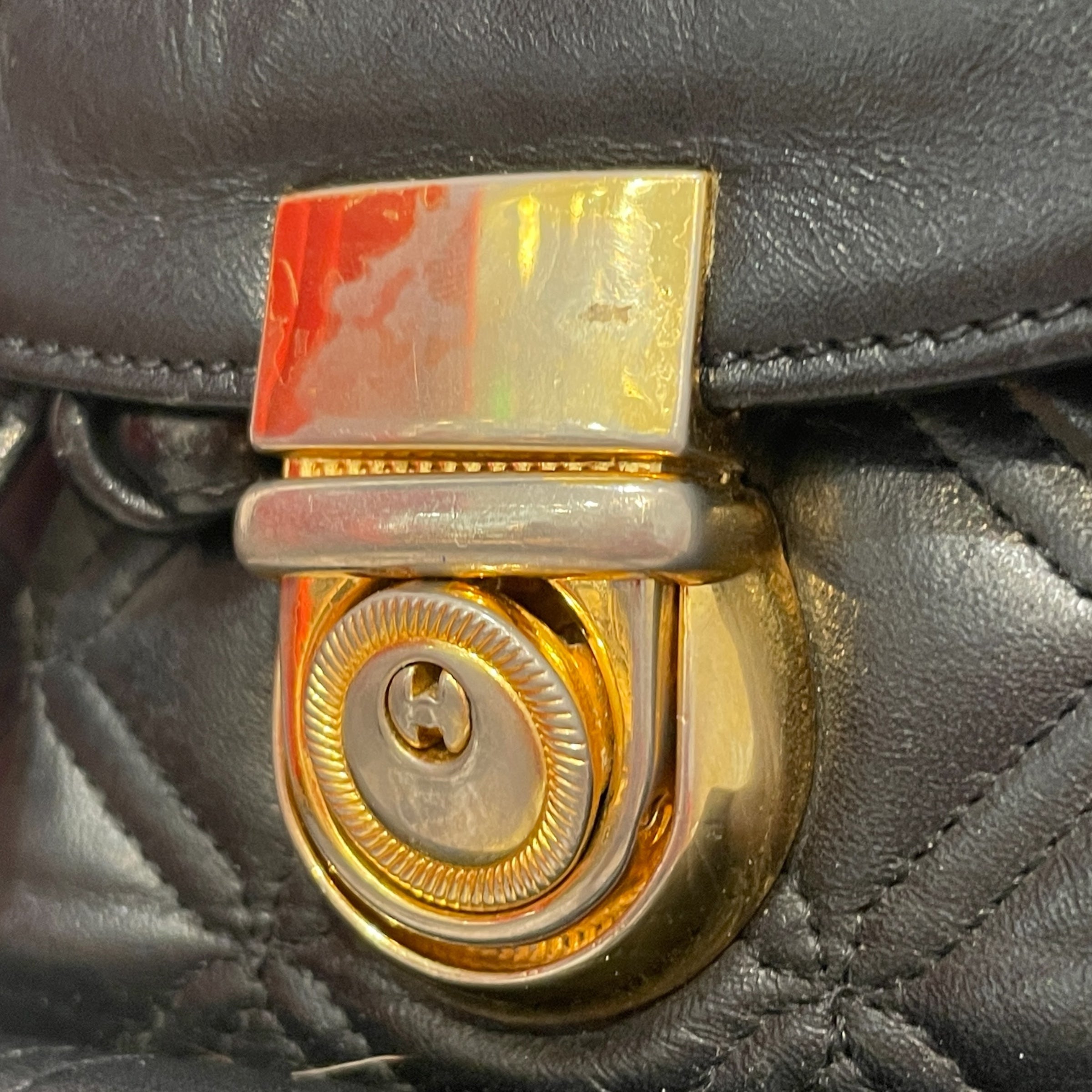 MCM/Backpack/Leather/BLK/Munchen Vintage Quilted Bag view 5