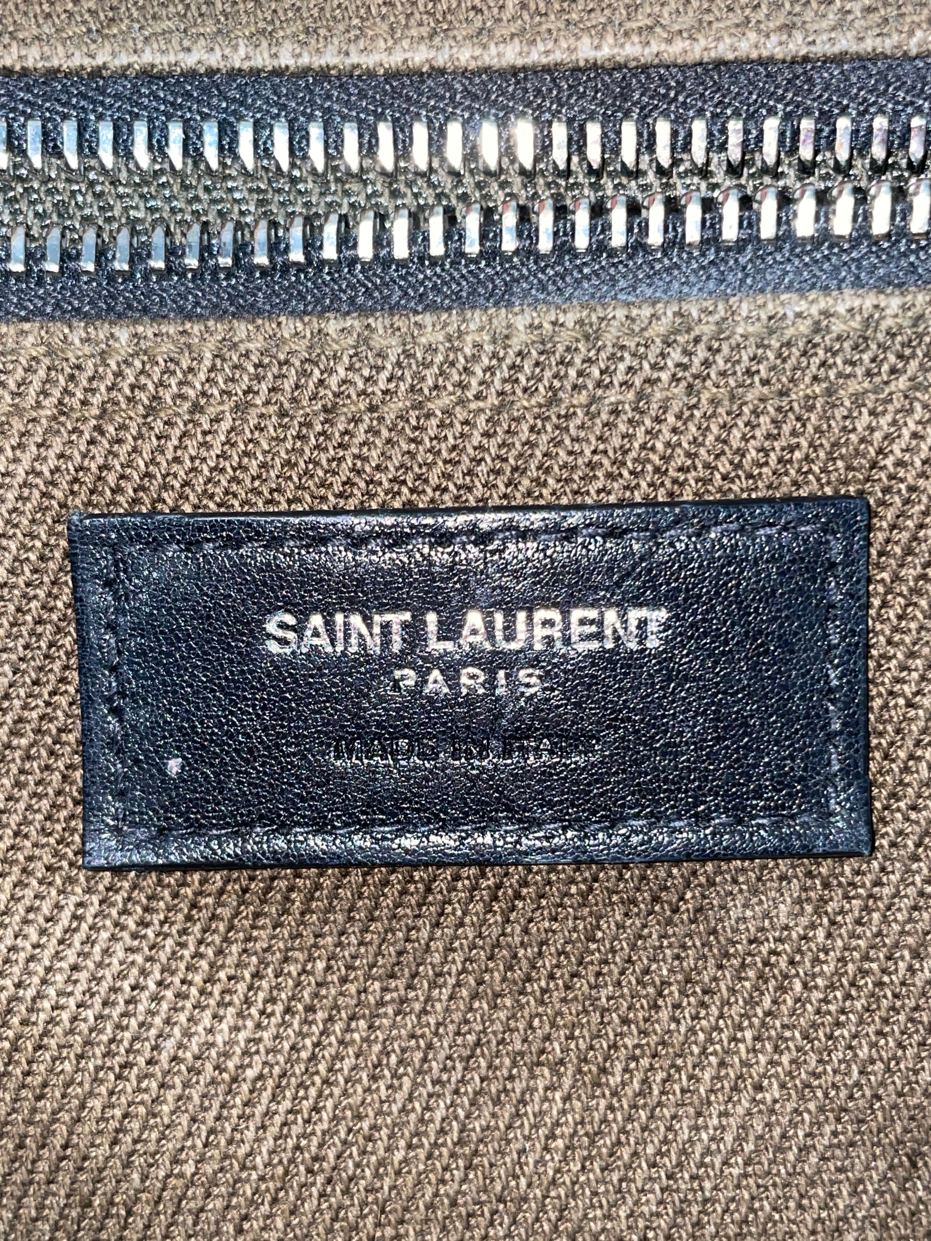 SAINT LAURENT/Tote Bag/Cotton/GRN/RIVE GAUCHE CANVAS TOTE view 4