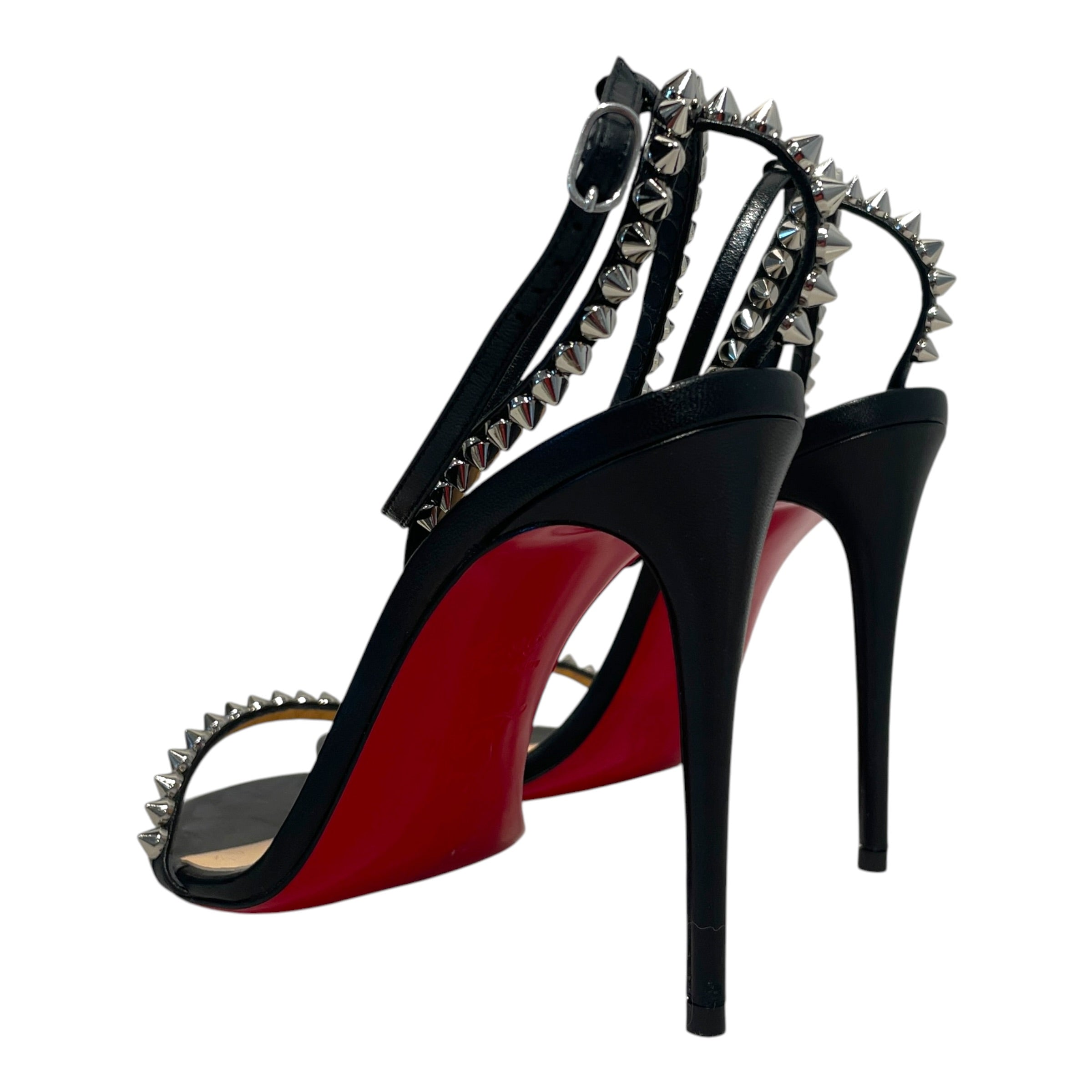 Christian Louboutin/Heels/EU 36.5/Leather/BLK/Spike Accent Leather Heals view 3