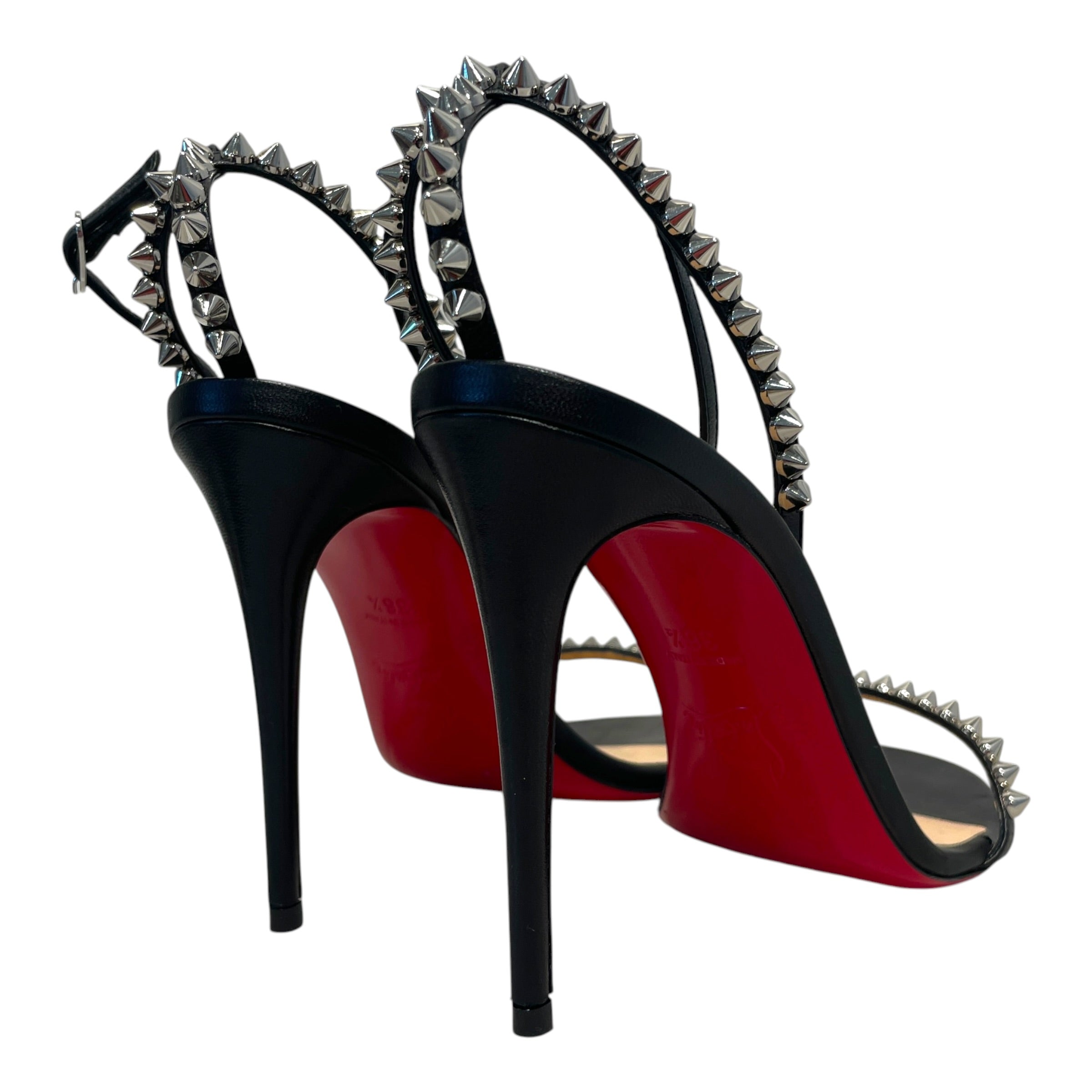 Christian Louboutin/Heels/EU 36.5/Leather/BLK/Spike Accent Leather Heals view 4