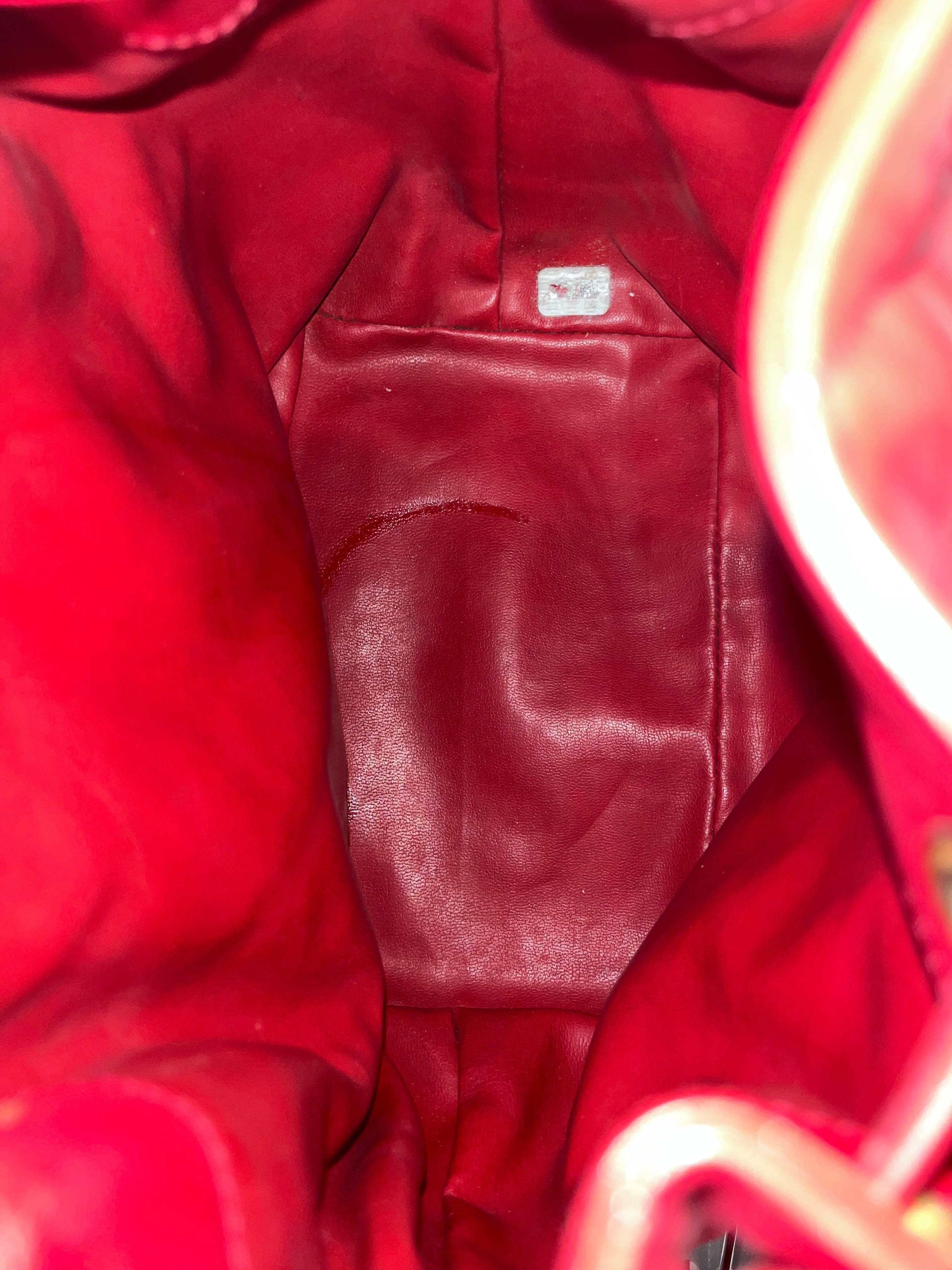 CHANEL/Cross Body Bag/Leather/RED/QUILTED CAVIAR BUCKET BAG view 4