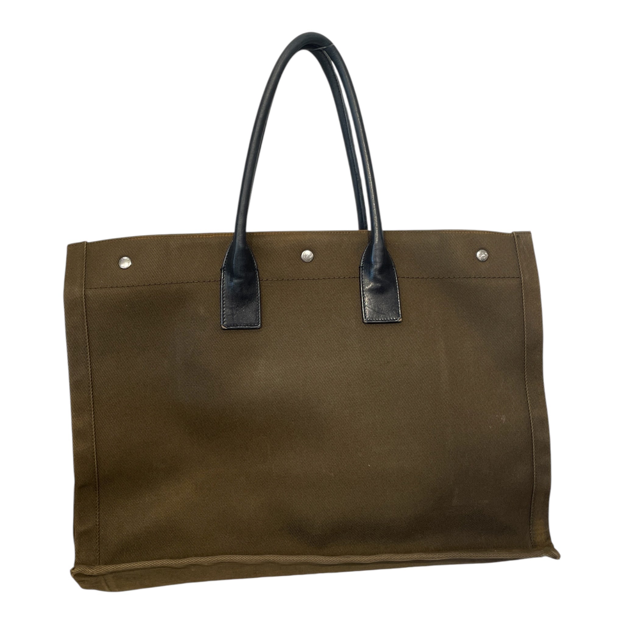 SAINT LAURENT/Tote Bag/Cotton/GRN/RIVE GAUCHE CANVAS TOTE view 2