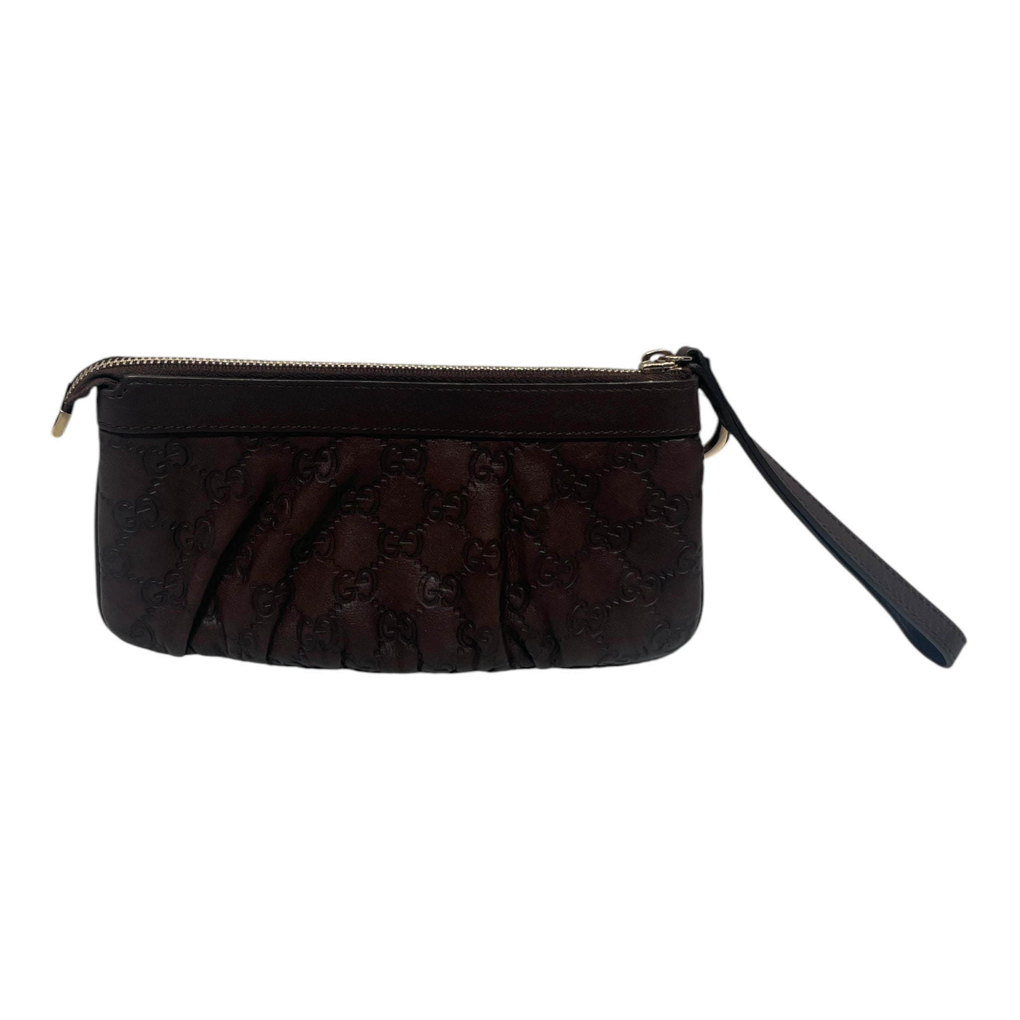 GUCCI/Bag/Leather/BRW/GUCCISSIMA WRISTLET view 2