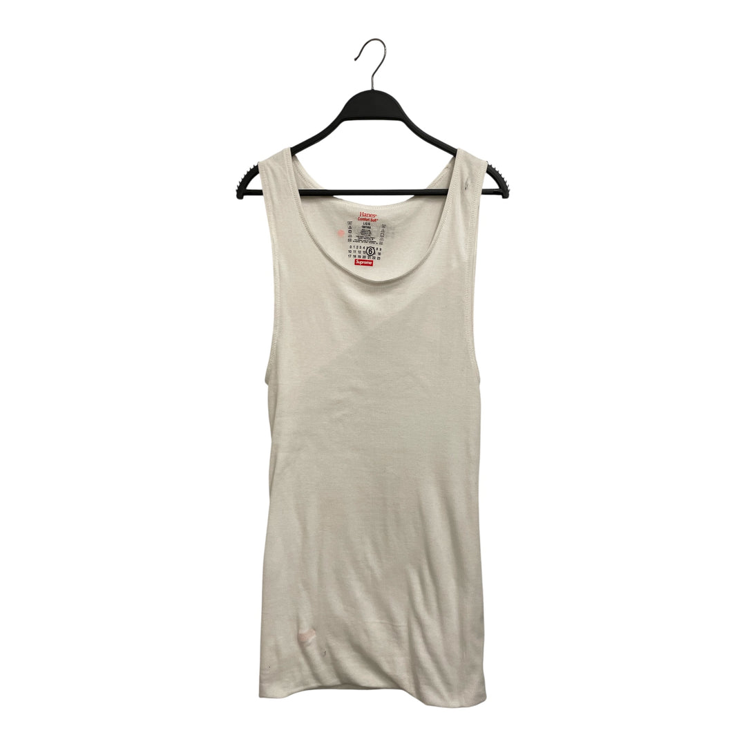 Supreme/Maison Margiela/Tank Top/L/Cotton/WHT/DOUBLE TANK TOP