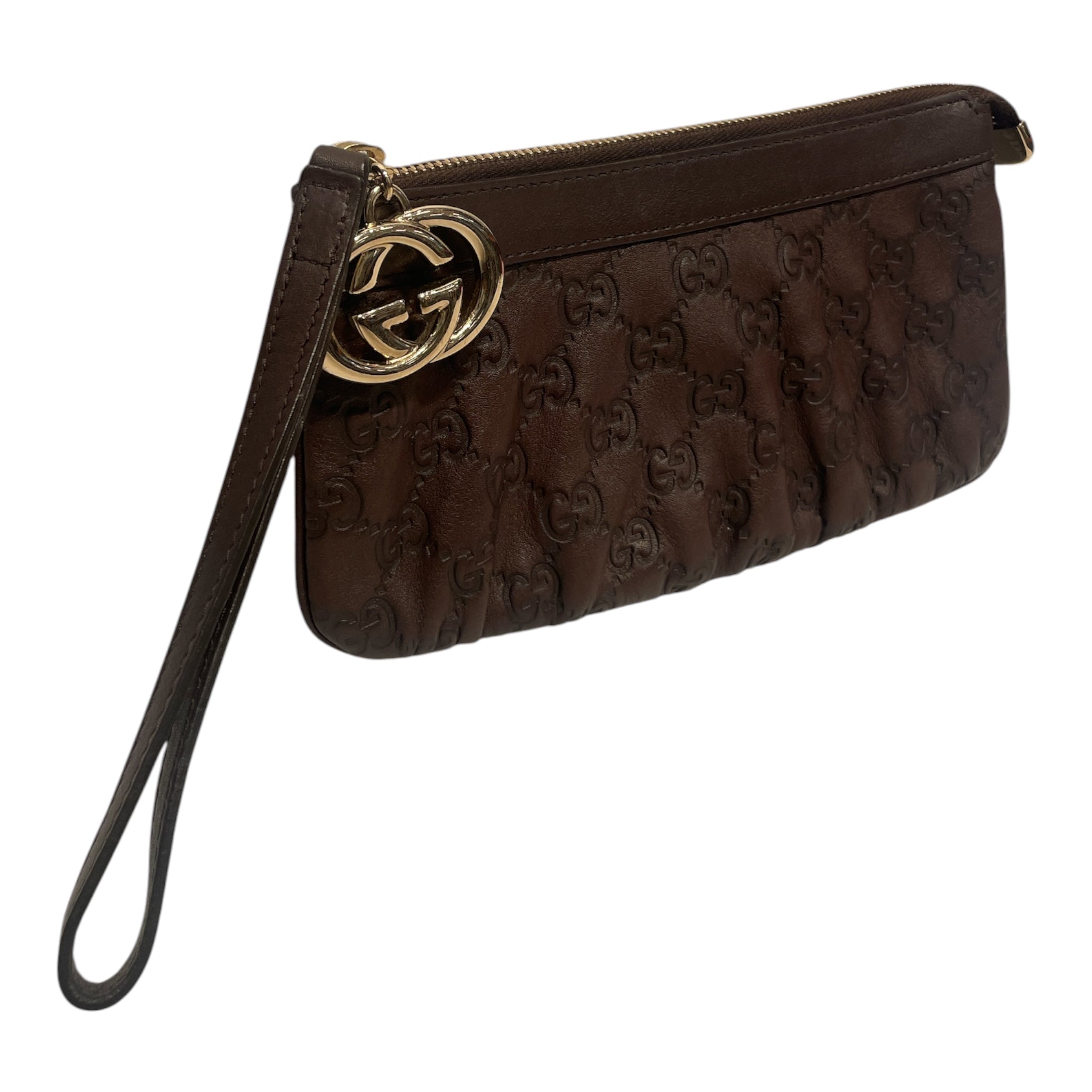GUCCI/Bag/Leather/BRW/GUCCISSIMA WRISTLET view 4