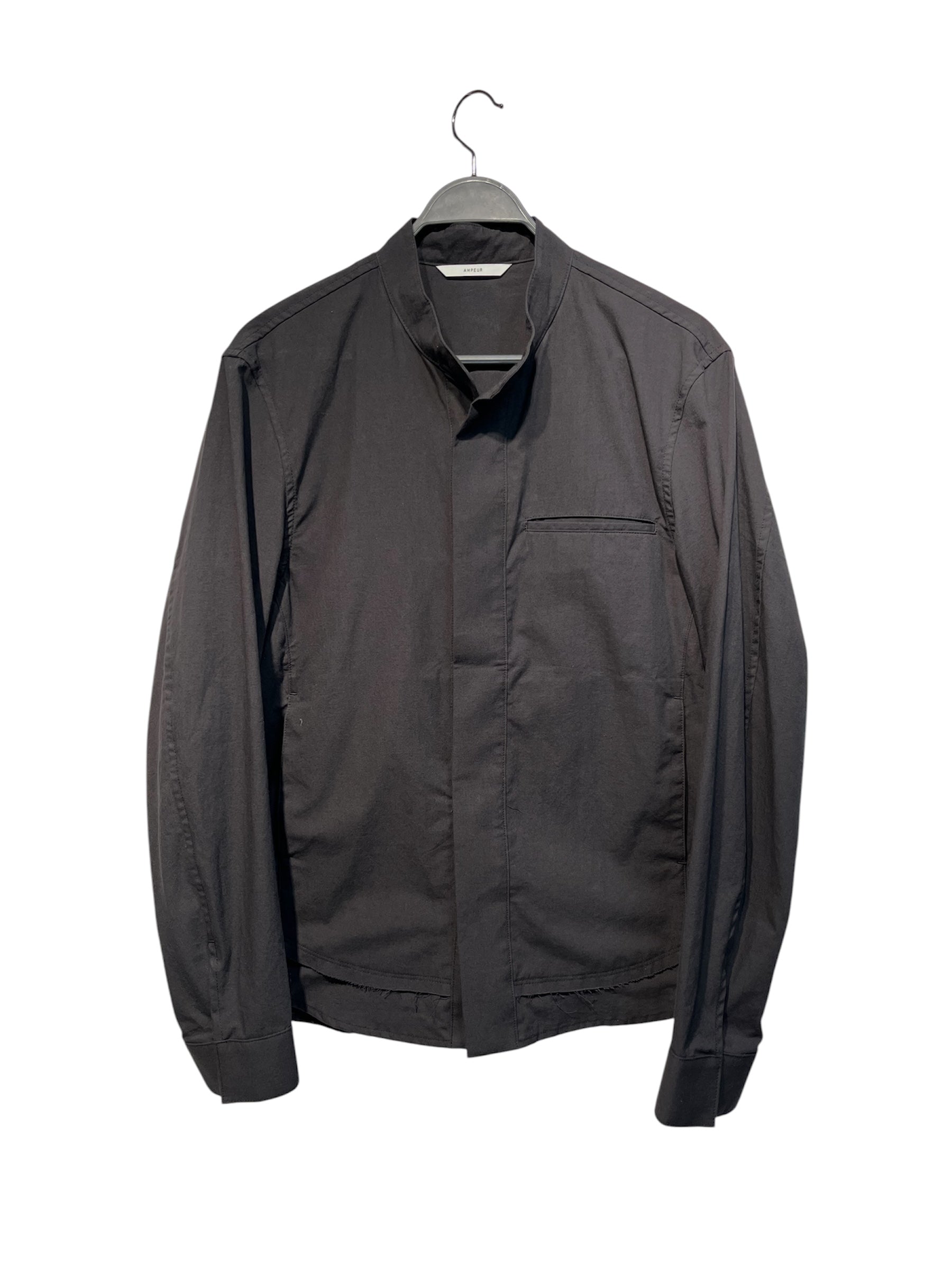 AMPEUR/LS Shirt/S/Cotton/BLK/ view 1