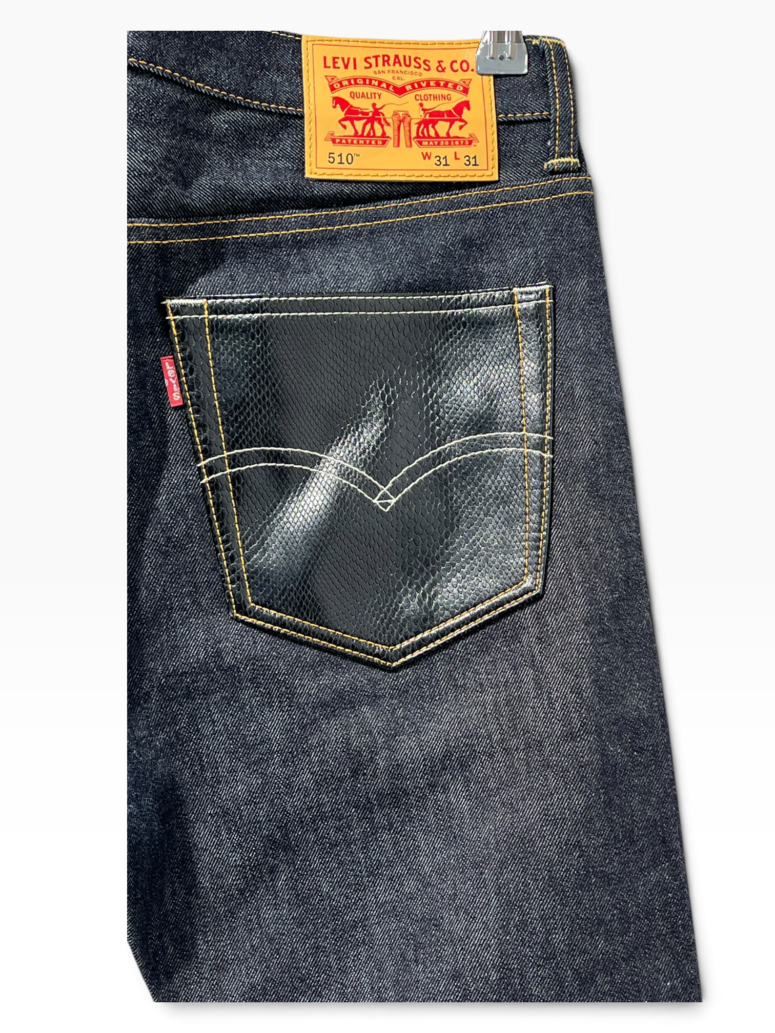 JUNYA WATANABE COMME des GARCONS MAN/Levi's/Pants/S/Cotton/IDG/Distressed/2016 BNWT PYTHON POCKET view 3