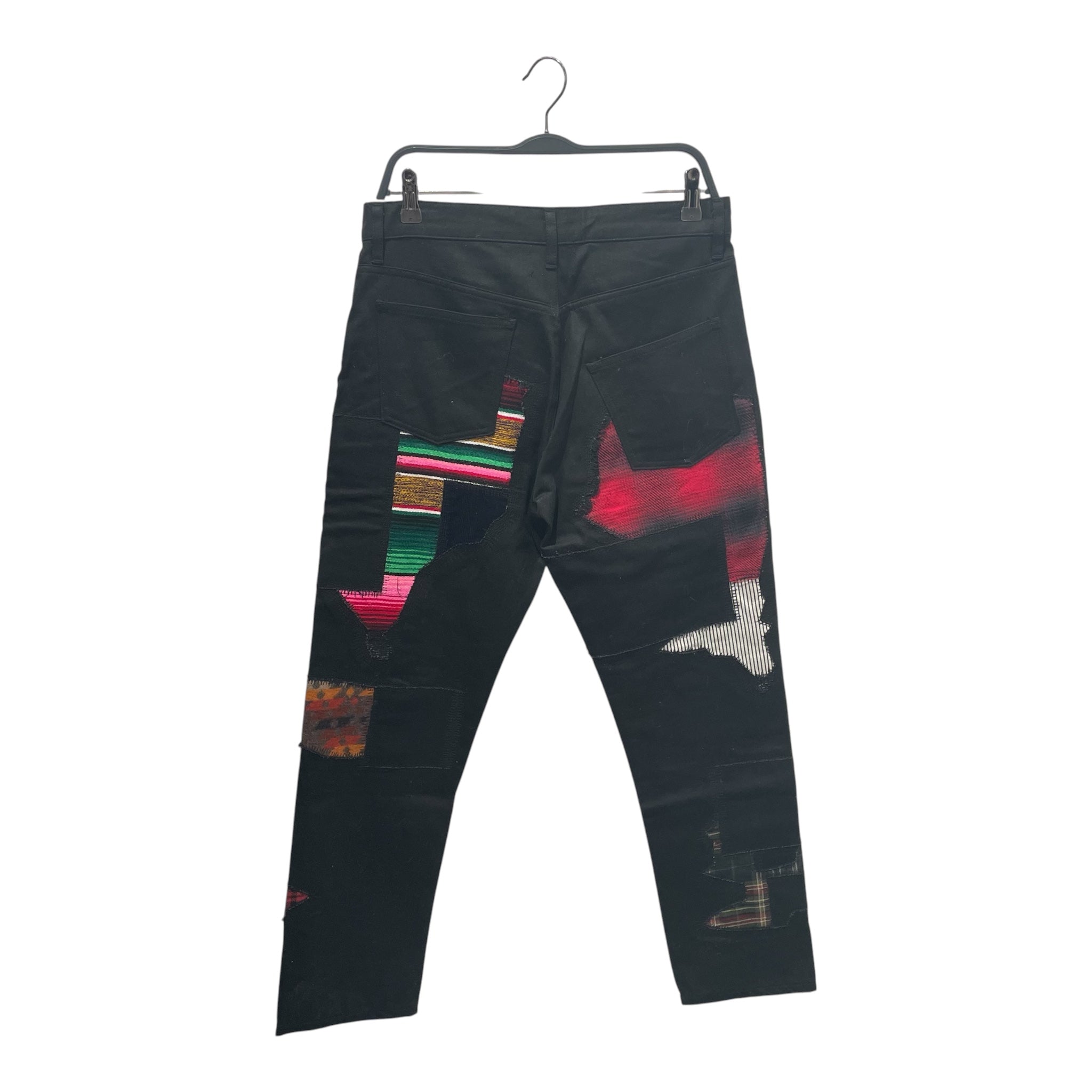 JUNYA WATANABE COMME des GARCONS MAN/Straight Pants/L/Cotton/BLK/All Over Print/PATCHWORK view 3