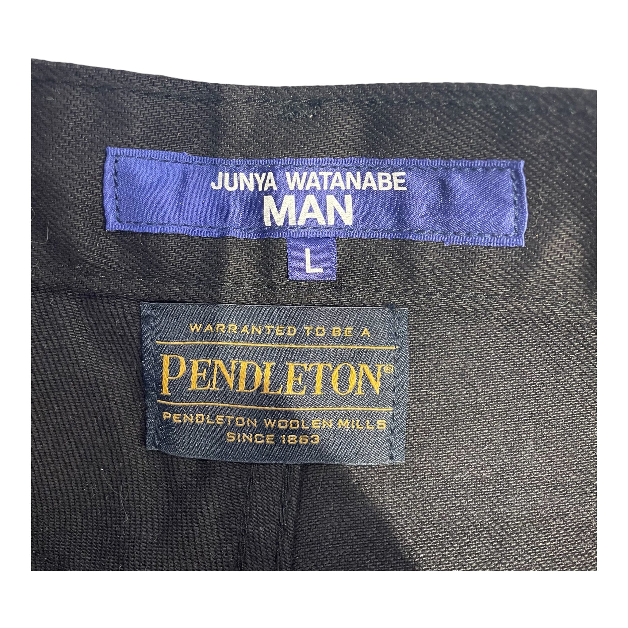 JUNYA WATANABE COMME des GARCONS MAN/Straight Pants/L/Cotton/BLK/All Over Print/PATCHWORK view 1