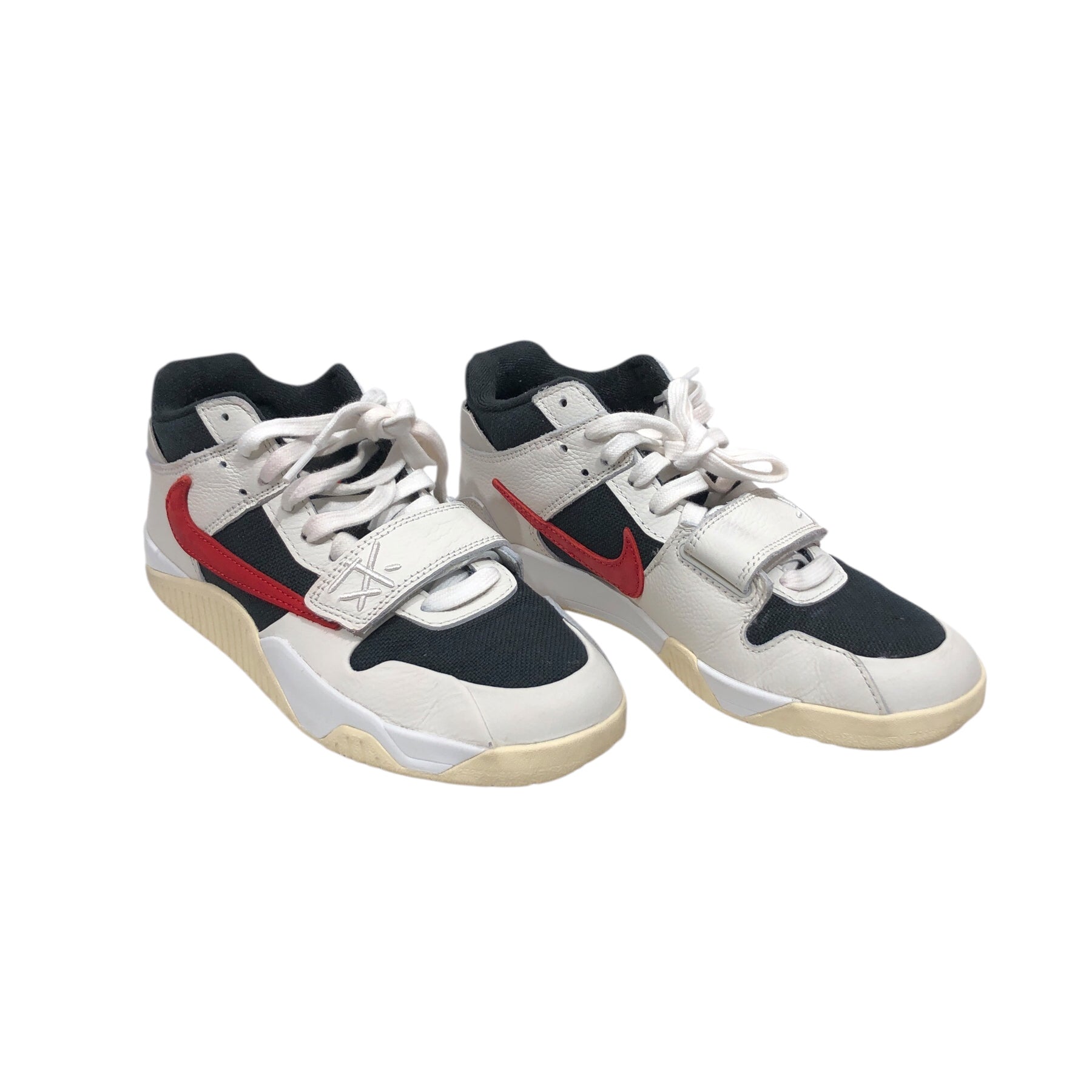 CACTUS JACK/NIKE/Low-Sneakers/US 8/Suede/WHT/Jumpman Jack