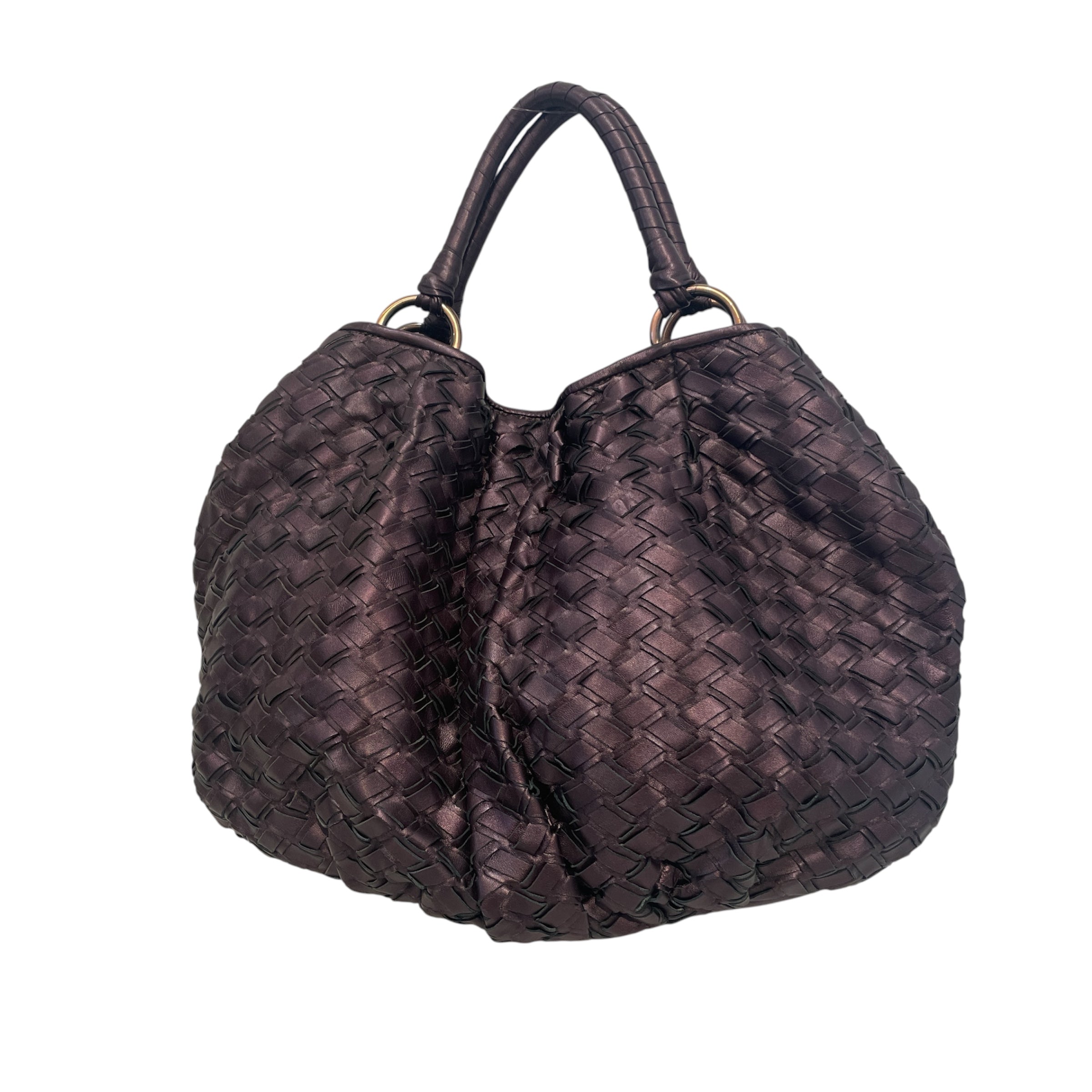 MIU MIU/Bag/Leather/PPL/Purple Woven Leather Hobo Bag view 2