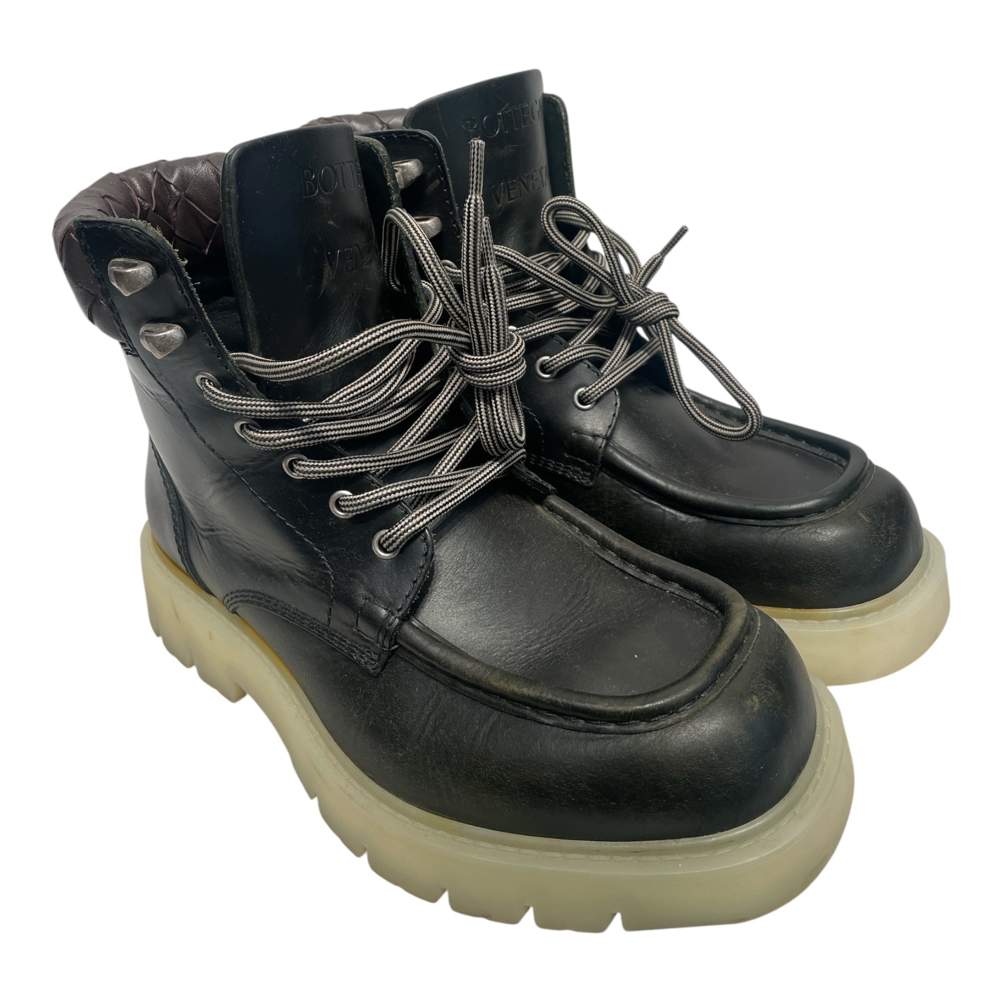 BOTTEGA VENETA/Boots/EU 41/Leather/BLK/Haddock Ankle Boot view 1