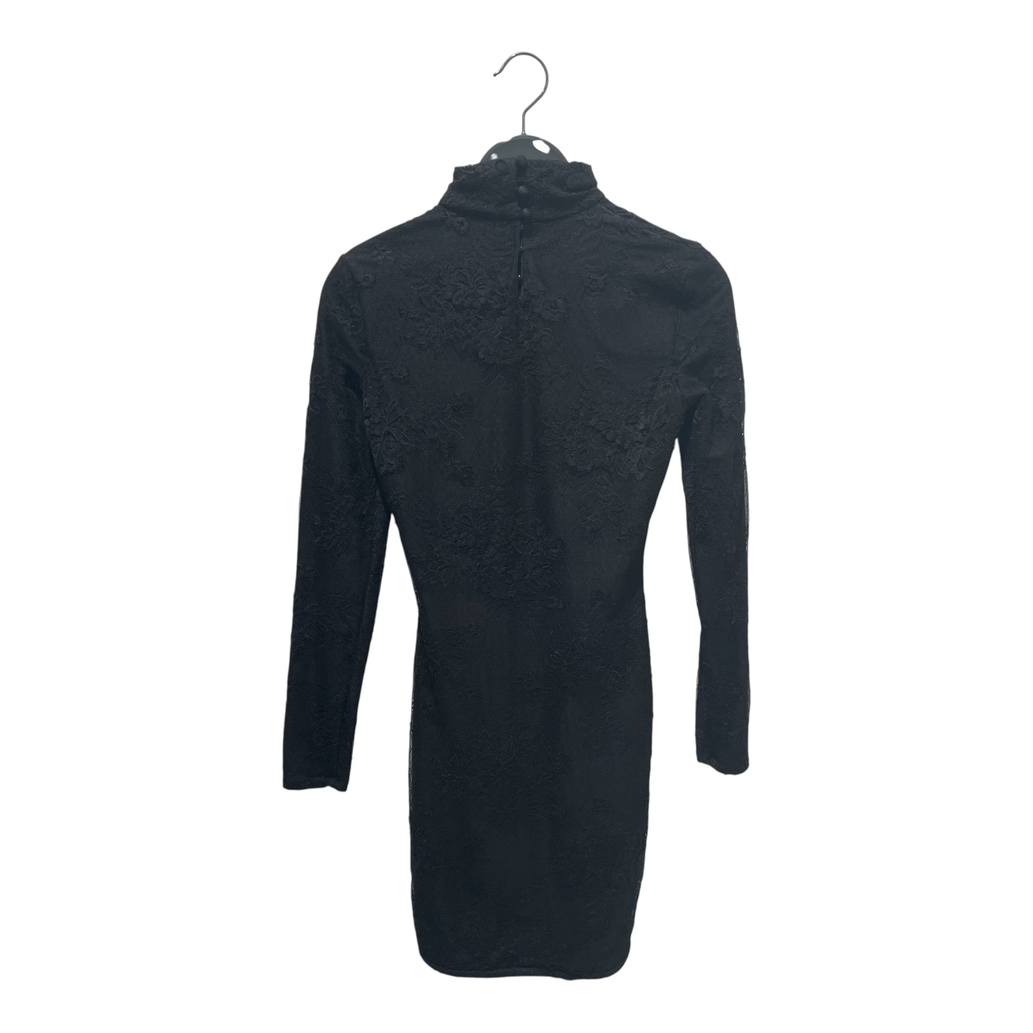 BALENCIAGA/LS Dress/34/Cotton/BLK/BLACK LACE LONG DRESS view 2