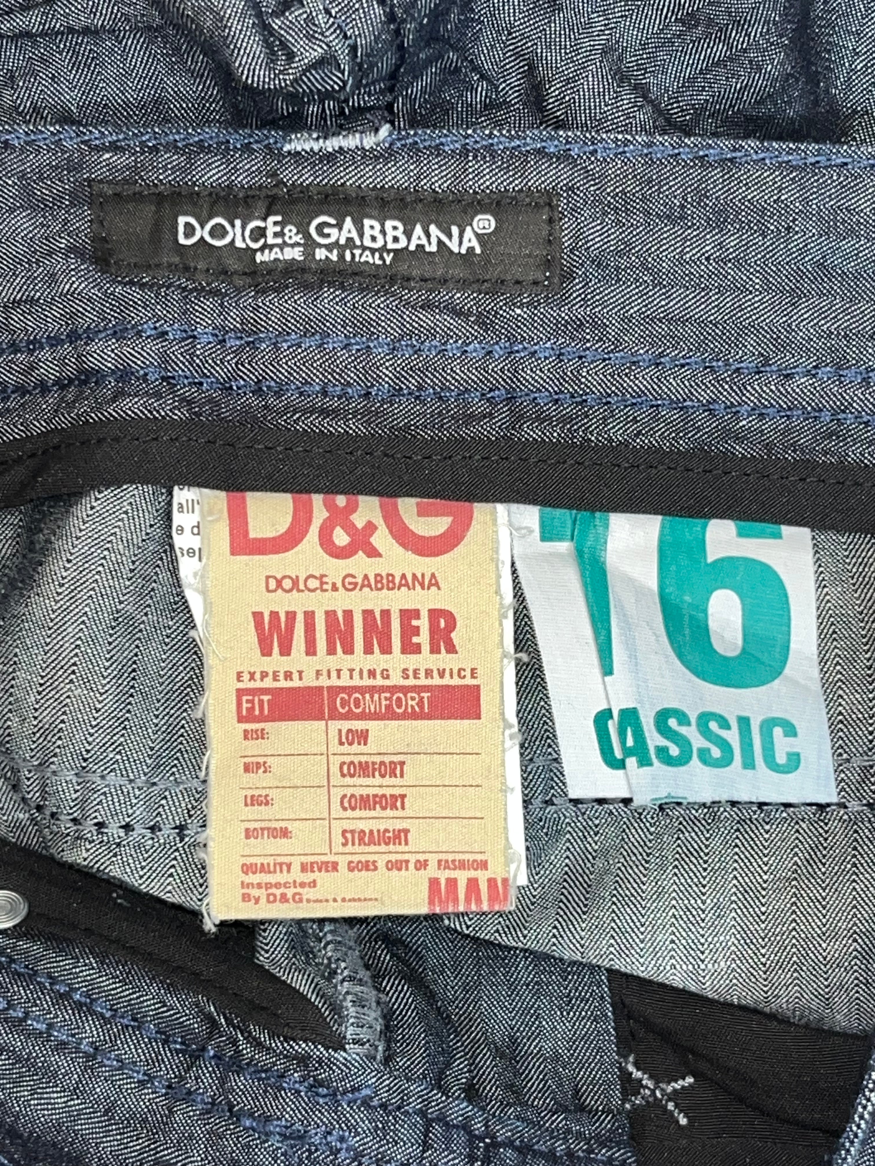 DOLCE&GABBANA/Straight Pants/28/Cotton/NVY/ view 3