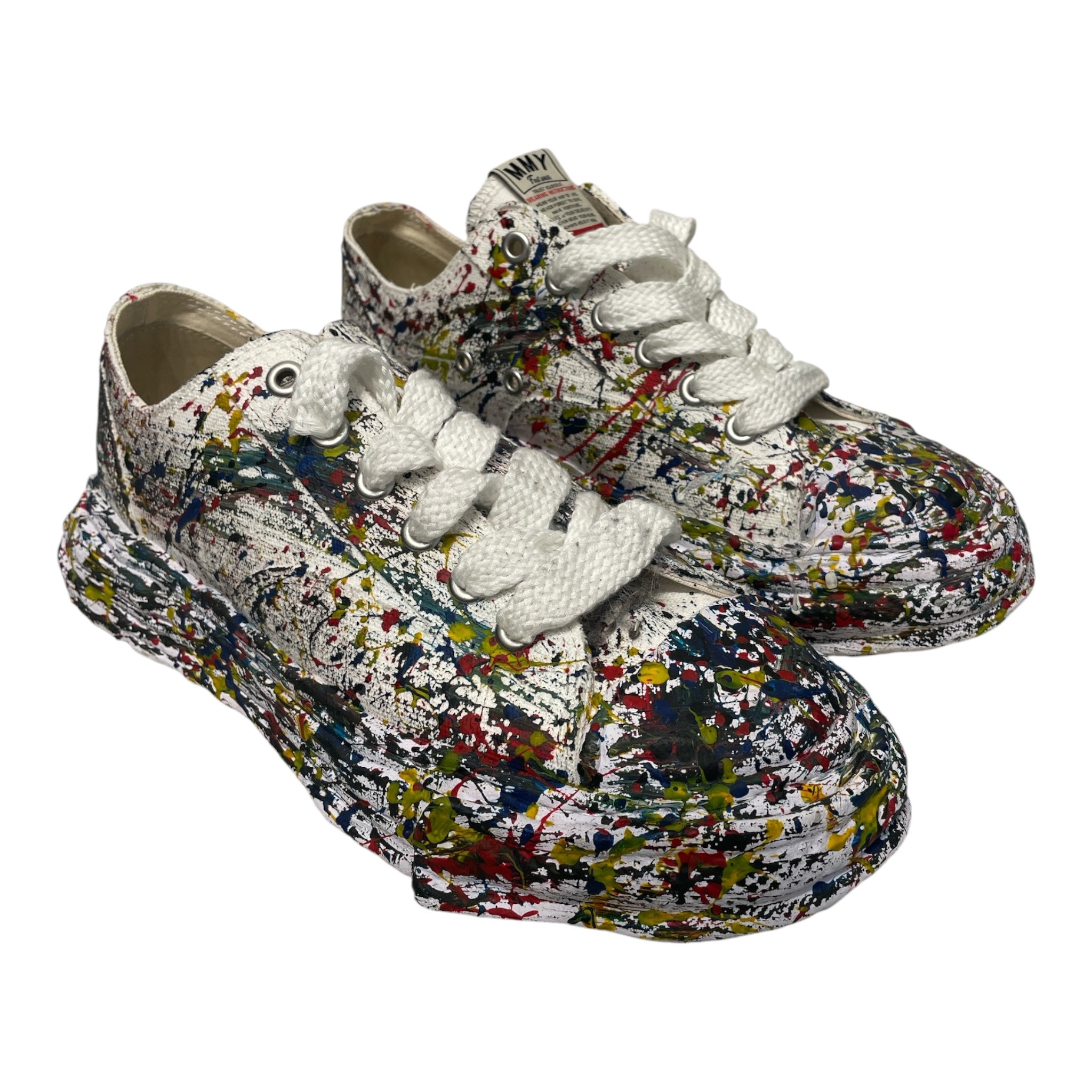 MIHARA YASUHIRO/Low-Sneakers/EU 43/WHT/PAINT SPLATTER view 1