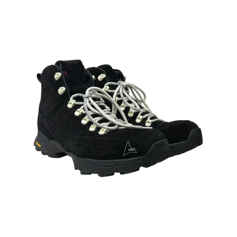 ROA/Lace Up Boots/EU 45/Suede/BLK/ANDREAS