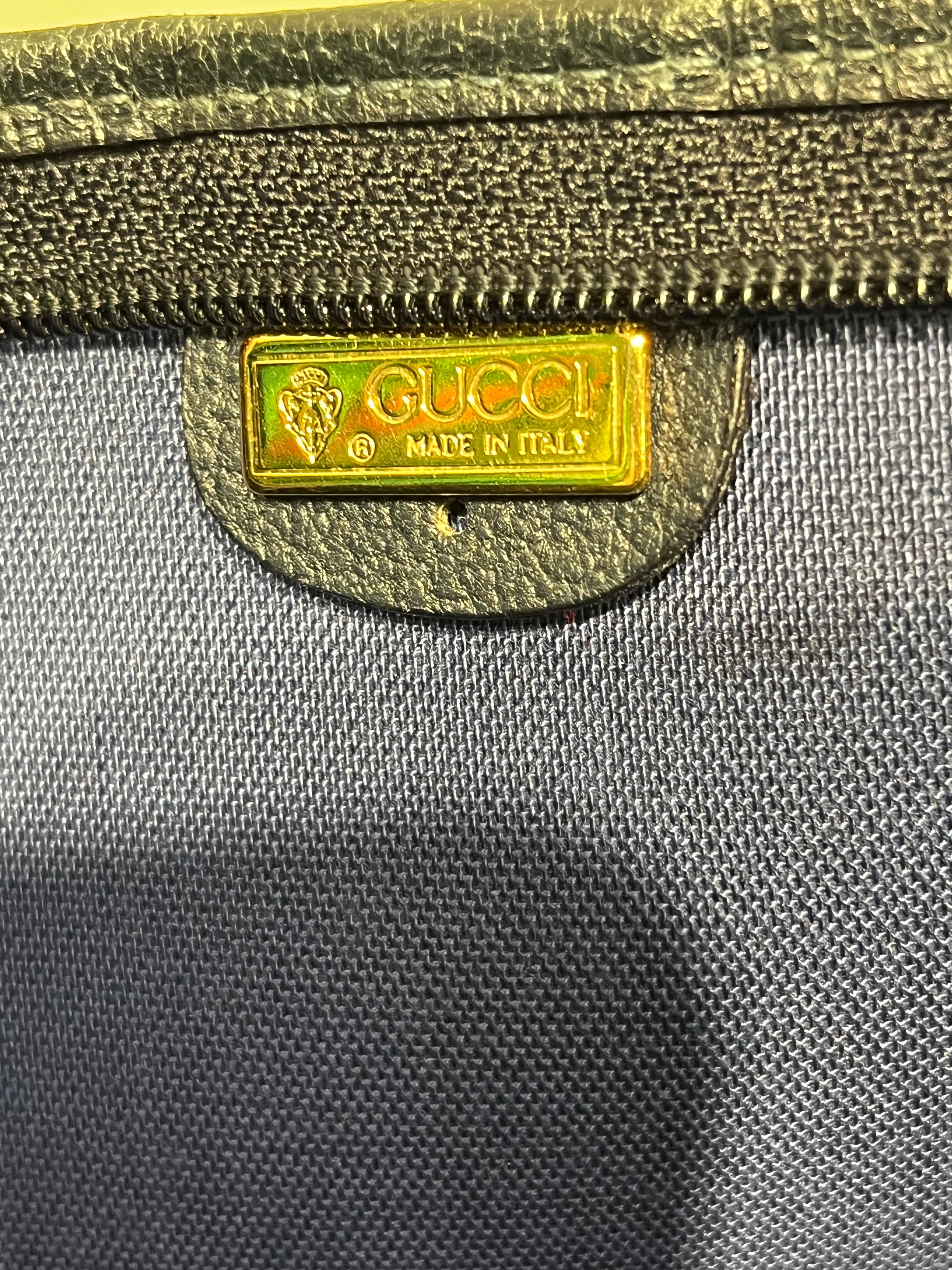 GUCCI/Tote Bag/Monogram/Leather/NVY/vintage view 5