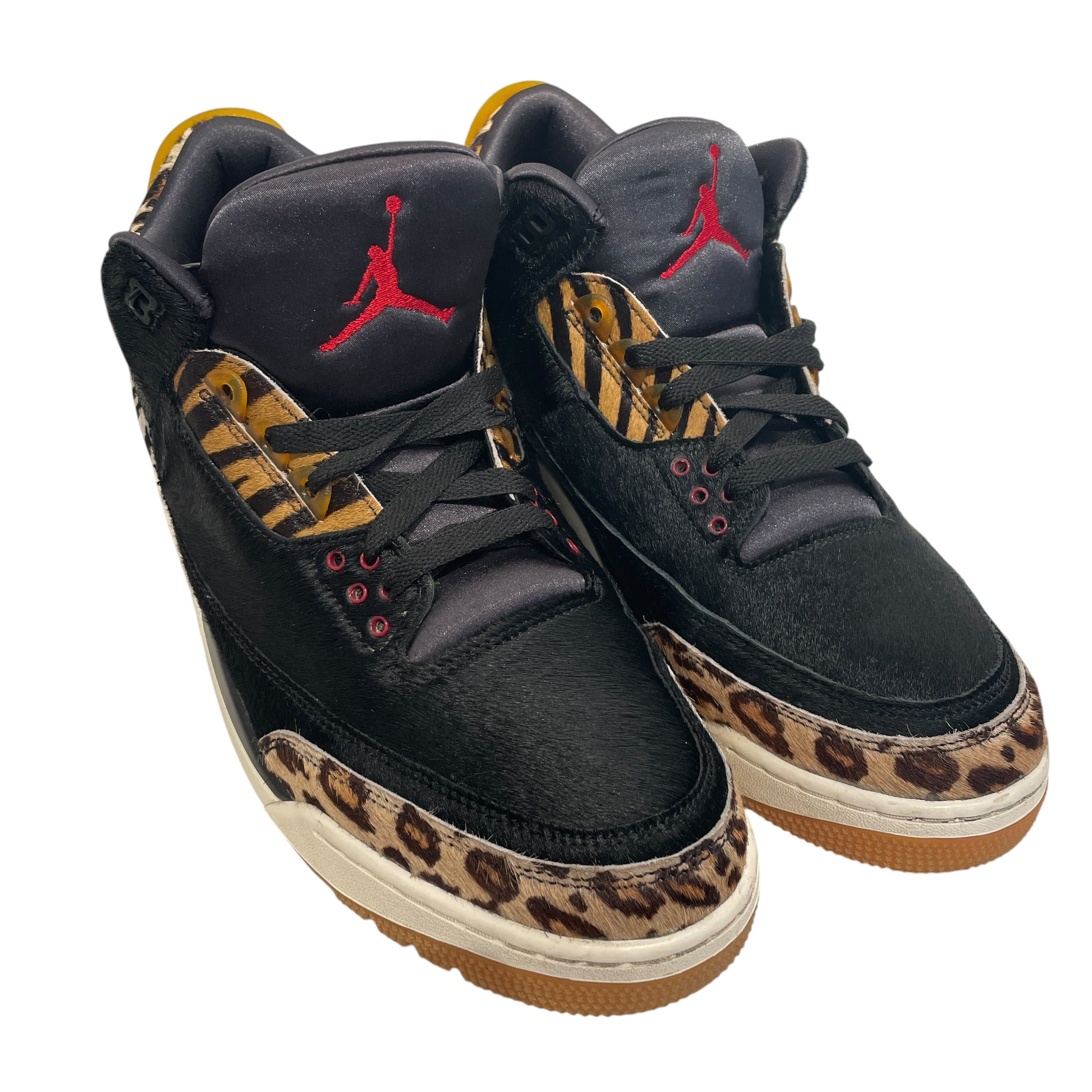 NIKE/AIR JORDAN 3 RETRO SE/Low-Sneakers/US 12/Animal Pattern/Fake Fur/BLK/CK4344-002 view 1