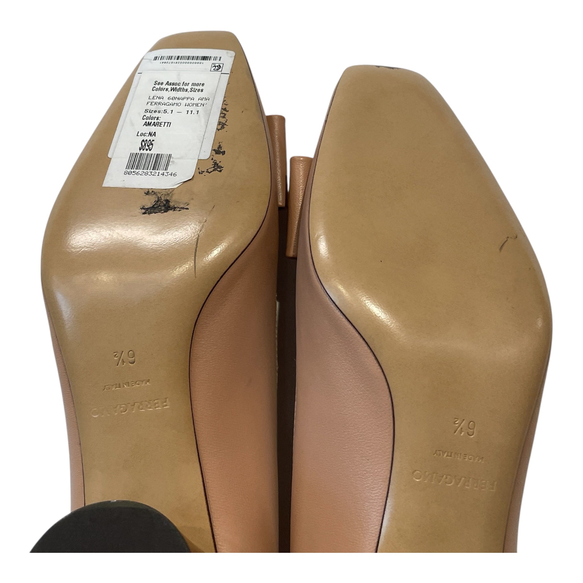 Salvatore Ferragamo/Heels/US 6.5/Leather/BEG/NUDE GOLD HARDWARE view 5