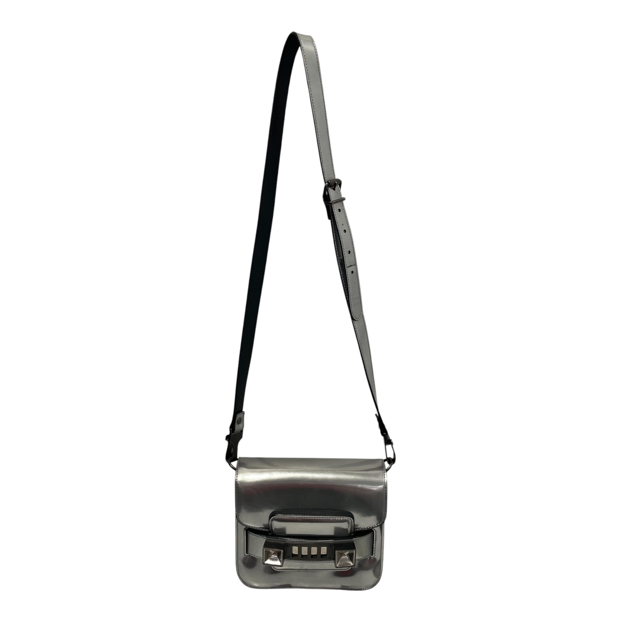 PROENZA SCHOULER/Cross Body Bag/Iridescent/Leather/SLV/PS11 leather crossbody view 1