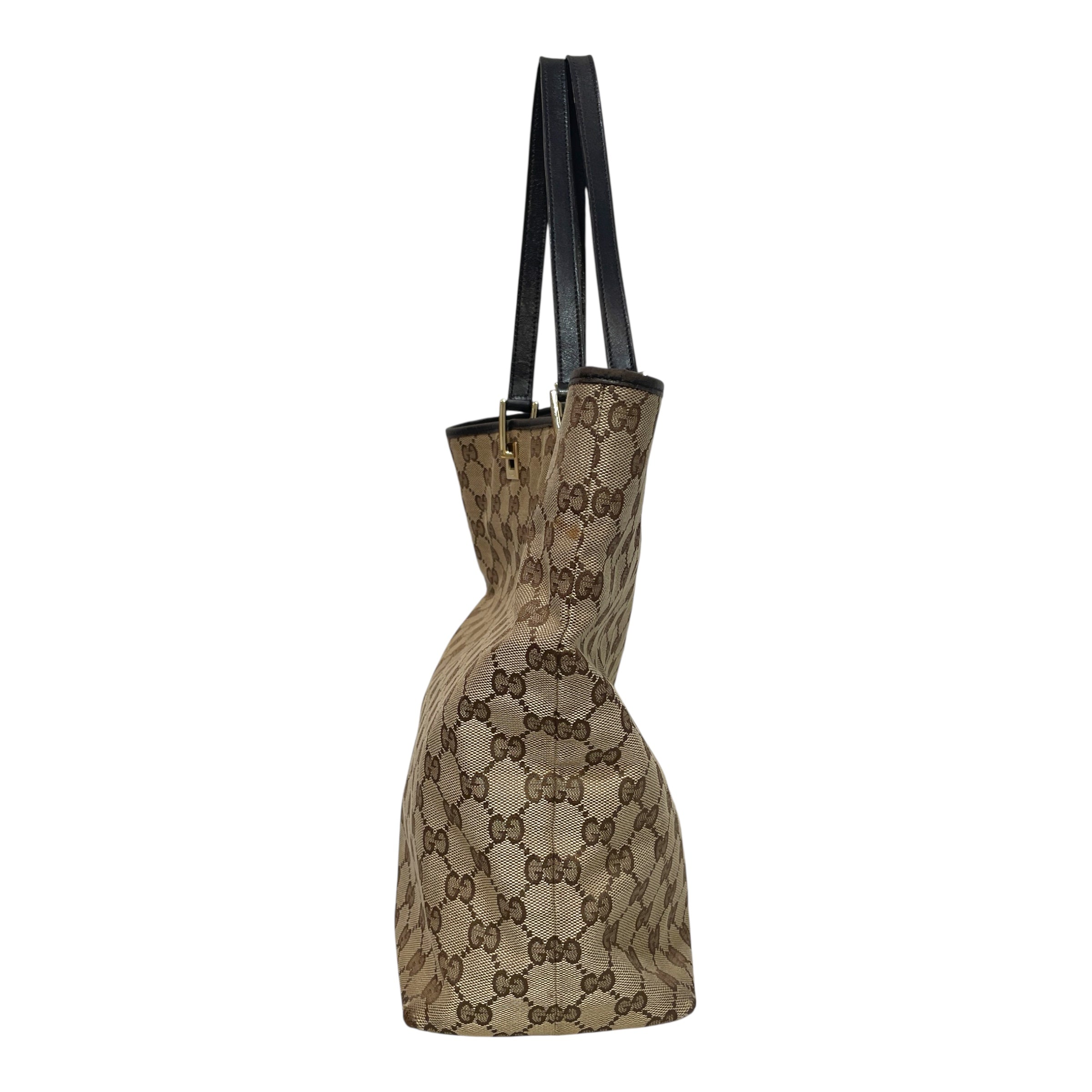 GUCCI/Tote Bag/Monogram/Cotton/CML/Vintage GG Tote view 3
