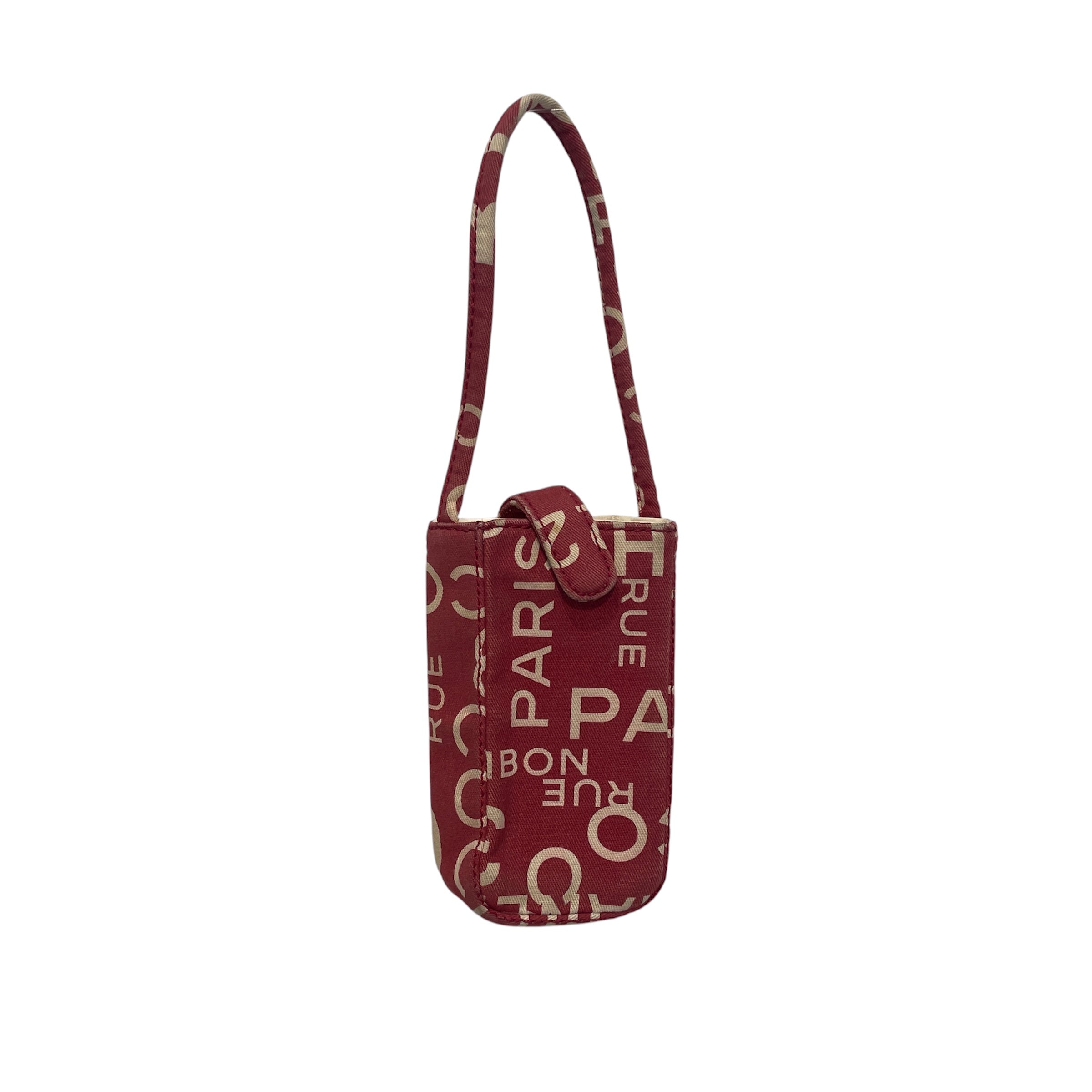 CHANEL/Pouch/All Over Print/Cotton/RED/Rue Cambon Phone Holder view 1