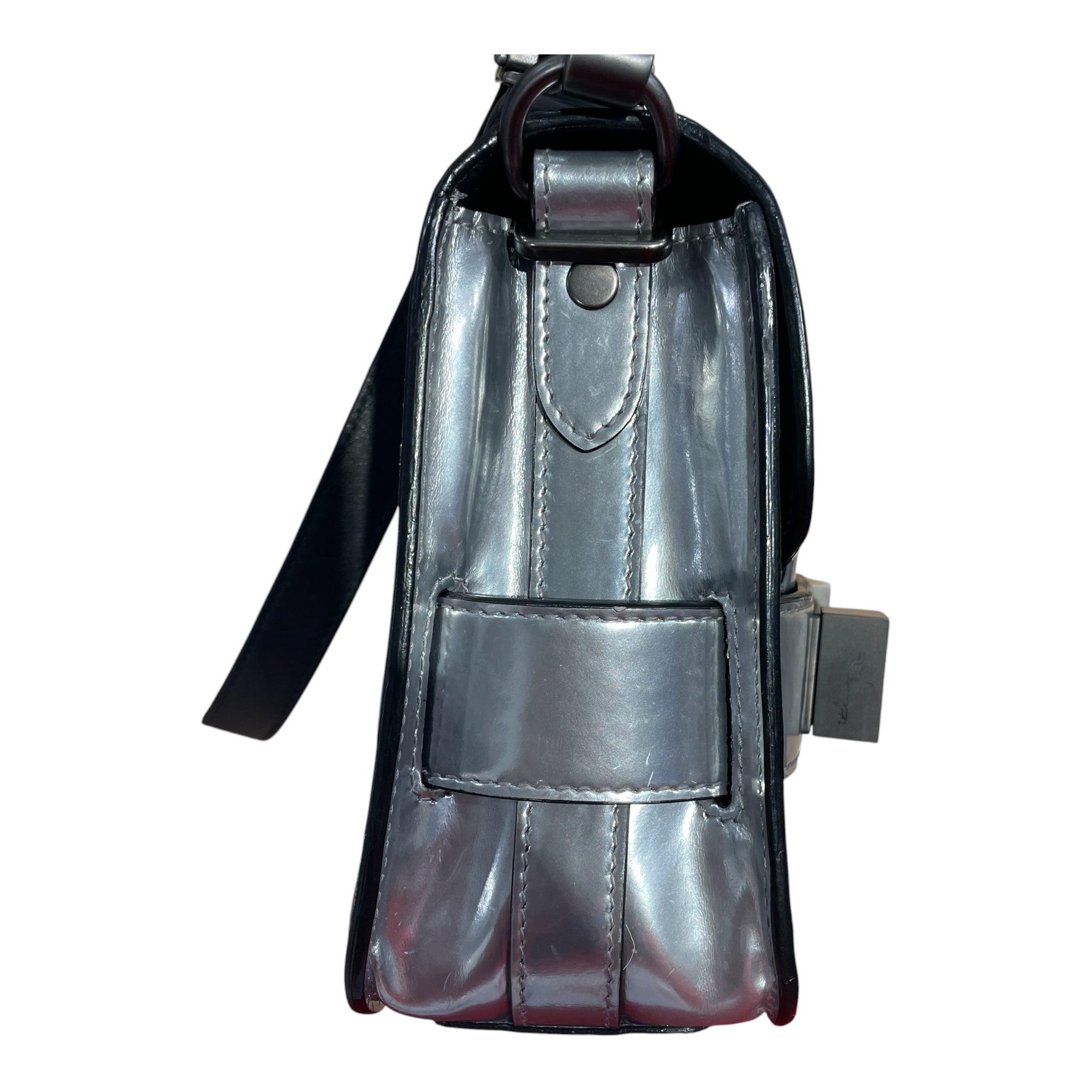 PROENZA SCHOULER/Cross Body Bag/Iridescent/Leather/SLV/PS11 leather crossbody view 6
