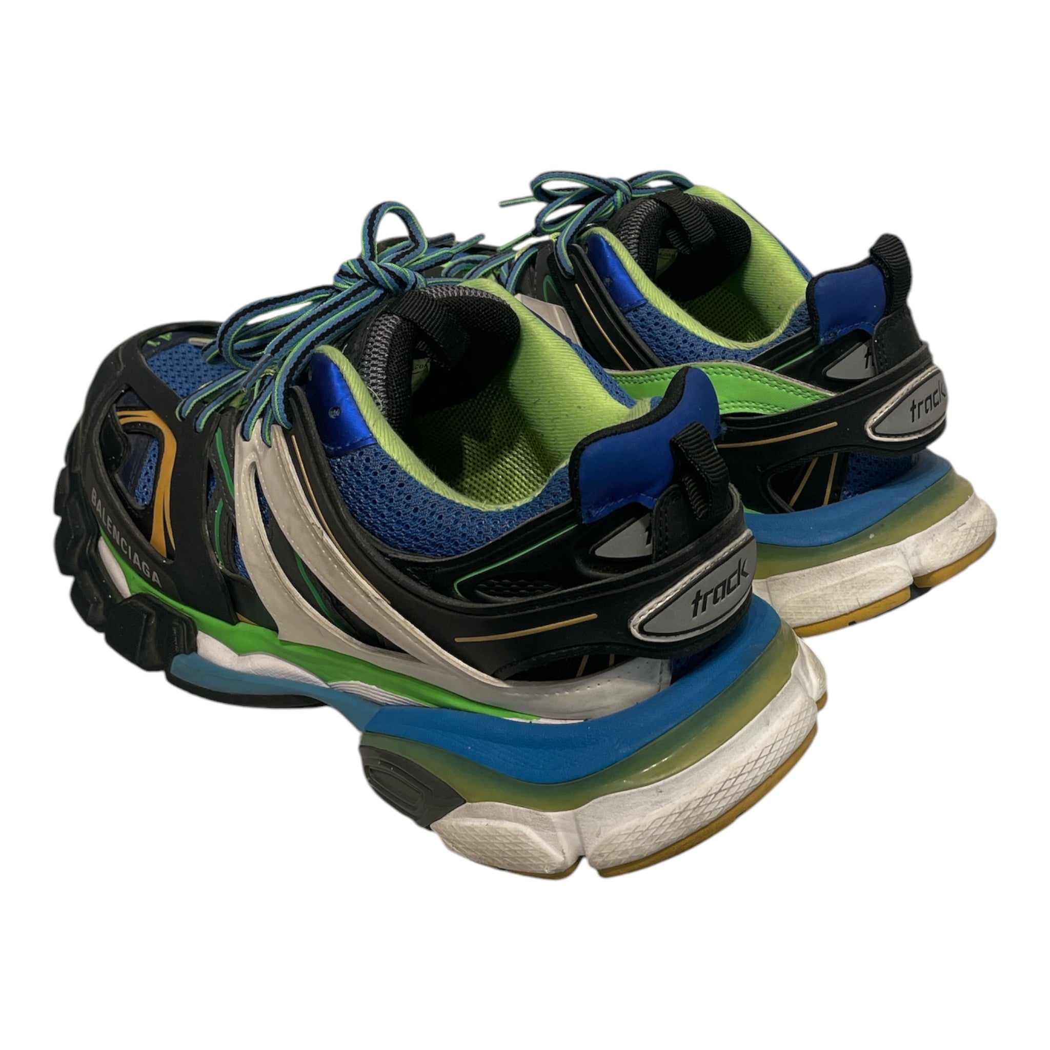 BALENCIAGA/Low-Sneakers/EU 41/Cotton/BLK/TRACK 2 GREEN AND BLUE view 2