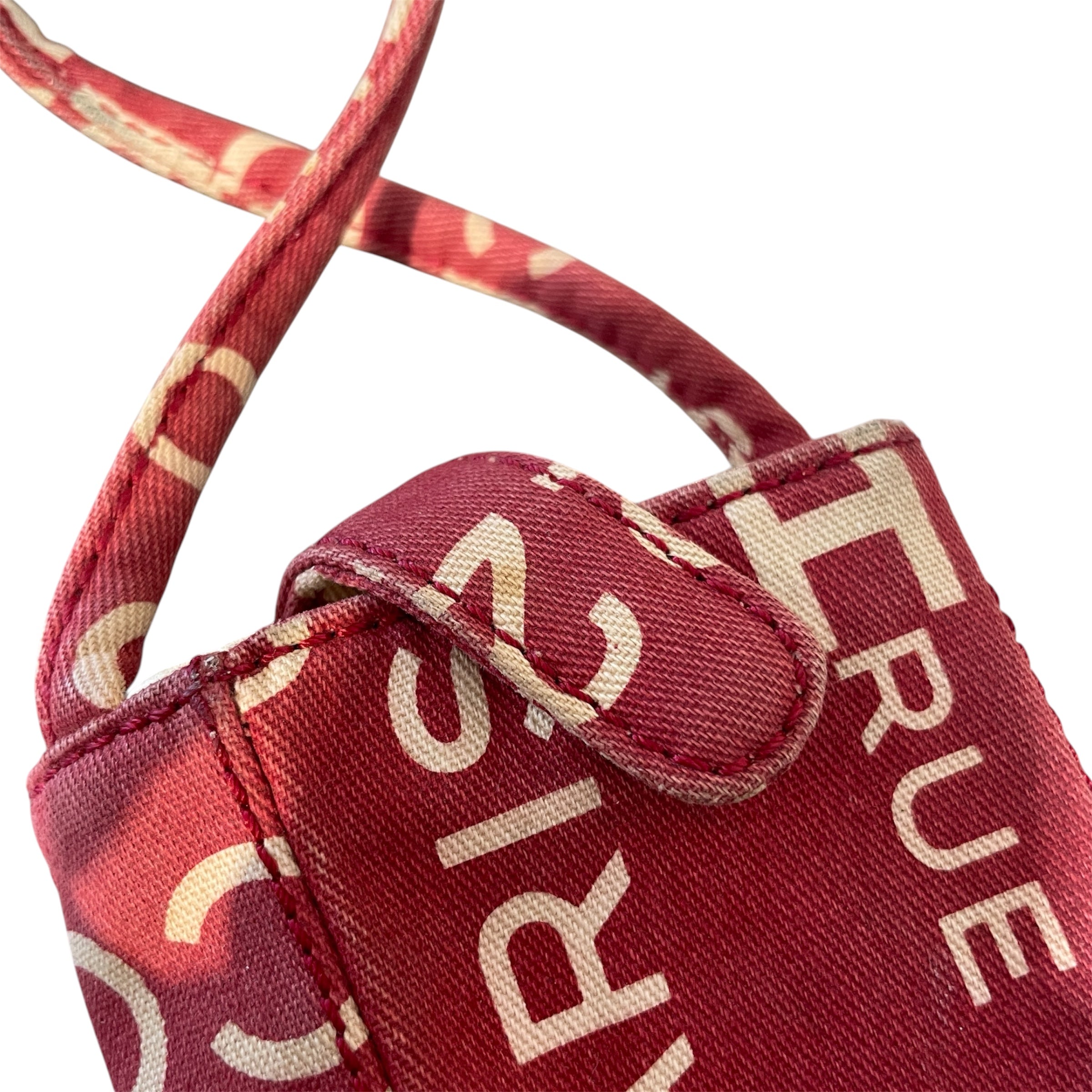 CHANEL/Pouch/All Over Print/Cotton/RED/Rue Cambon Phone Holder view 3