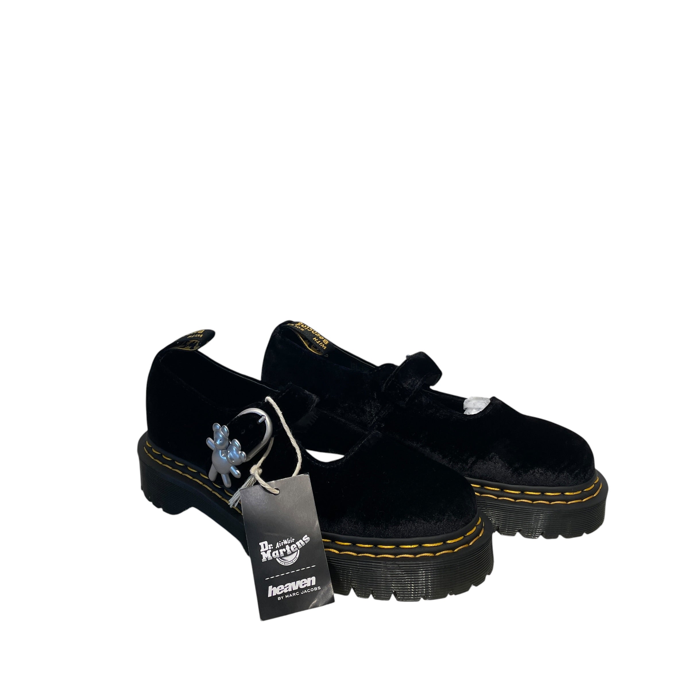 Dr.Martens/Heaven By Marc Jacobs/Low-Sneakers/US 8/Suede/BLK/Adina Bet Velvet Mary Jane view 1