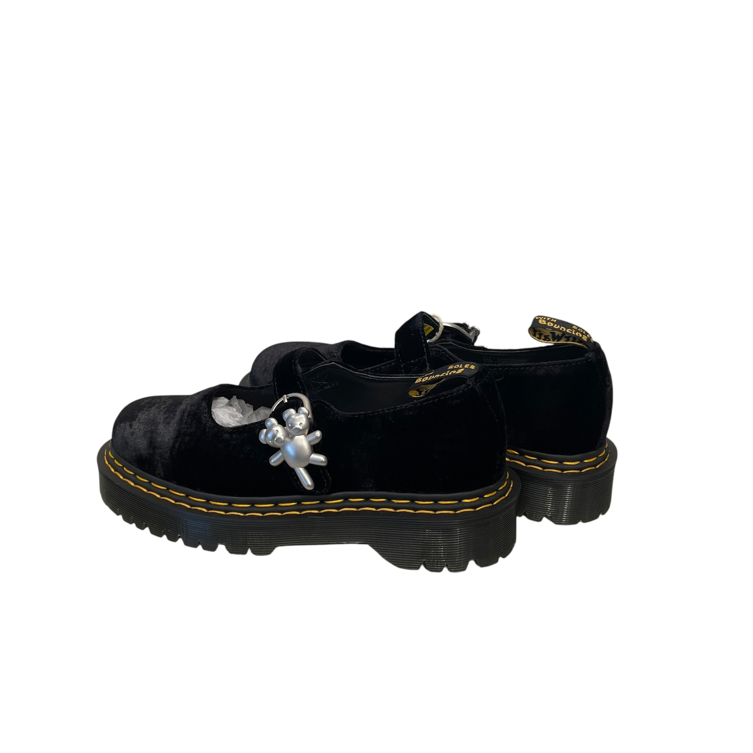 Dr.Martens/Heaven By Marc Jacobs/Low-Sneakers/US 8/Suede/BLK/Adina Bet Velvet Mary Jane view 2