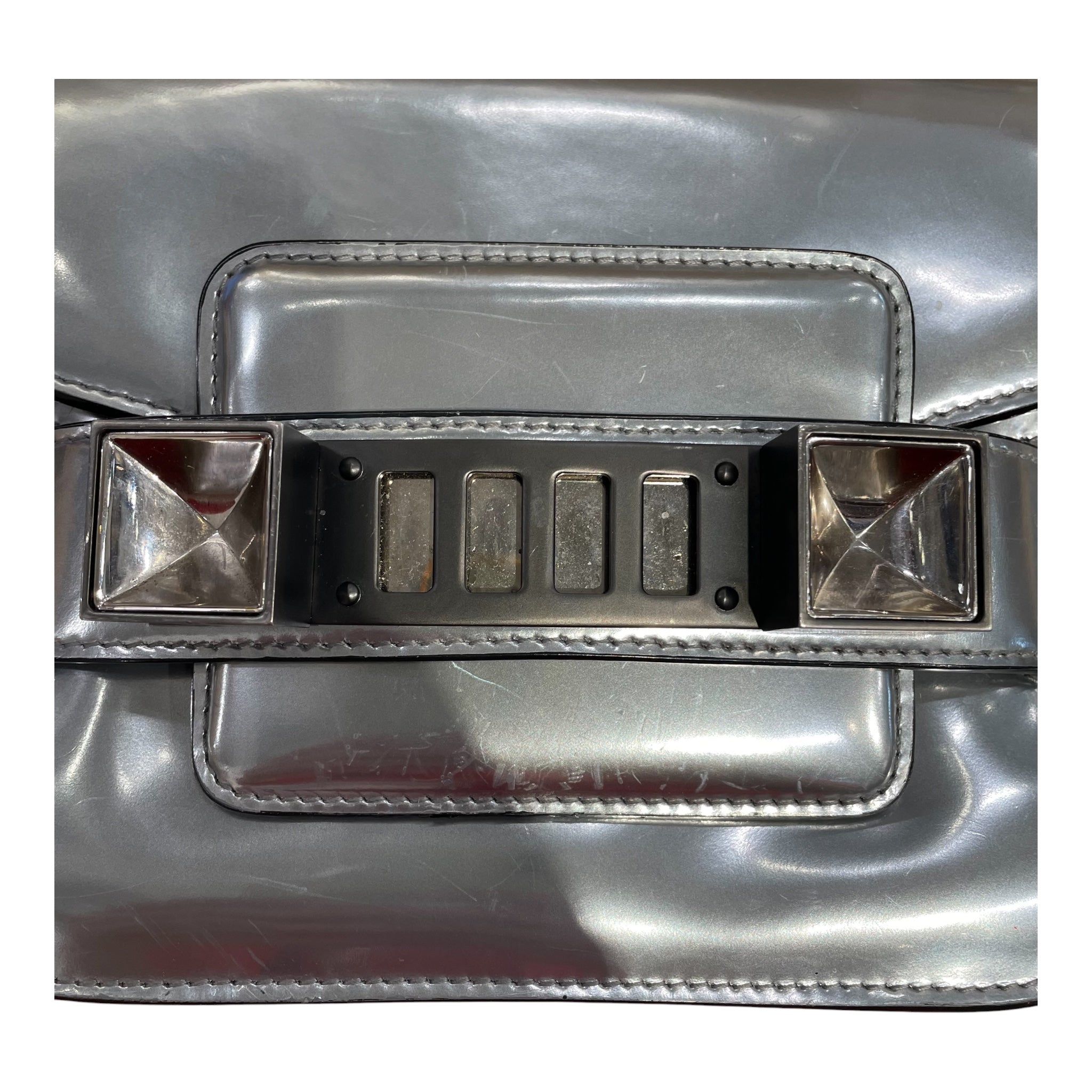 PROENZA SCHOULER/Cross Body Bag/Iridescent/Leather/SLV/PS11 leather crossbody view 10