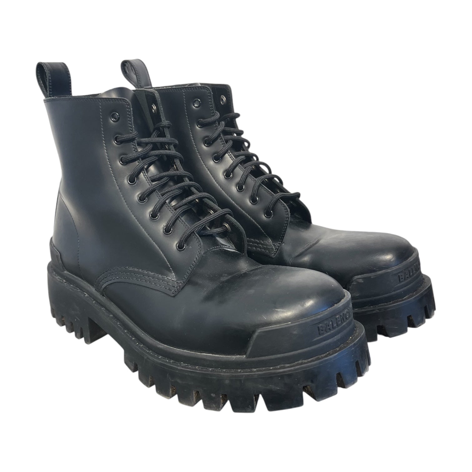 BALENCIAGA/Boots/US 9/Leather/BLK/STRIKER BOOTS view 1